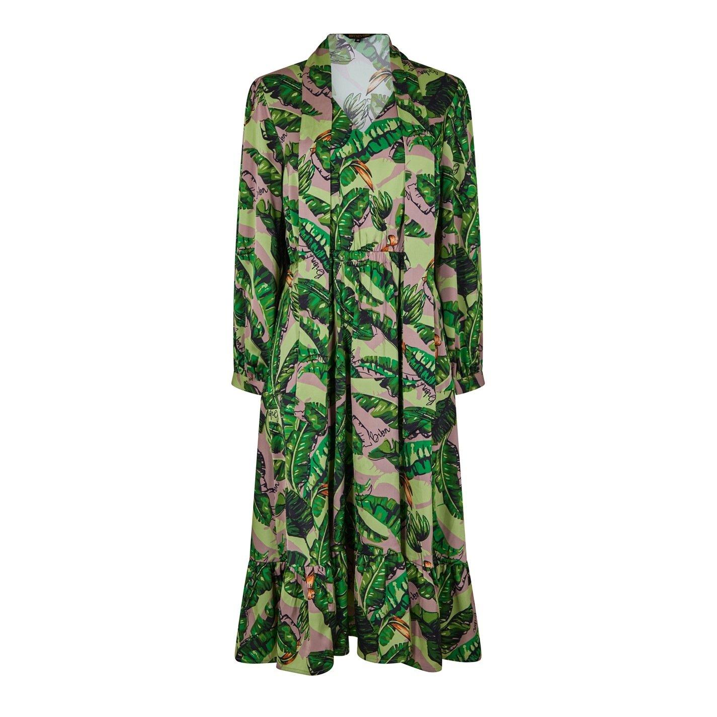 Banana Leaf Prt - Biba - Biba Tiered Midi Dress - 2