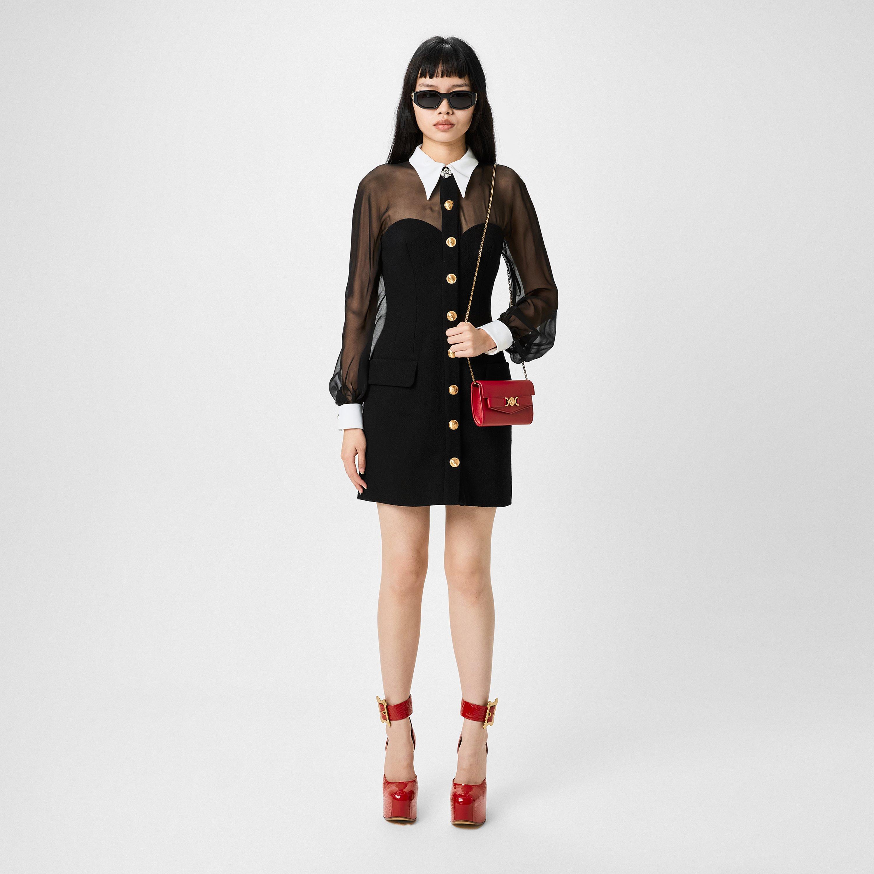 Black - Versace - Womens Bustier Mini Dress - 4