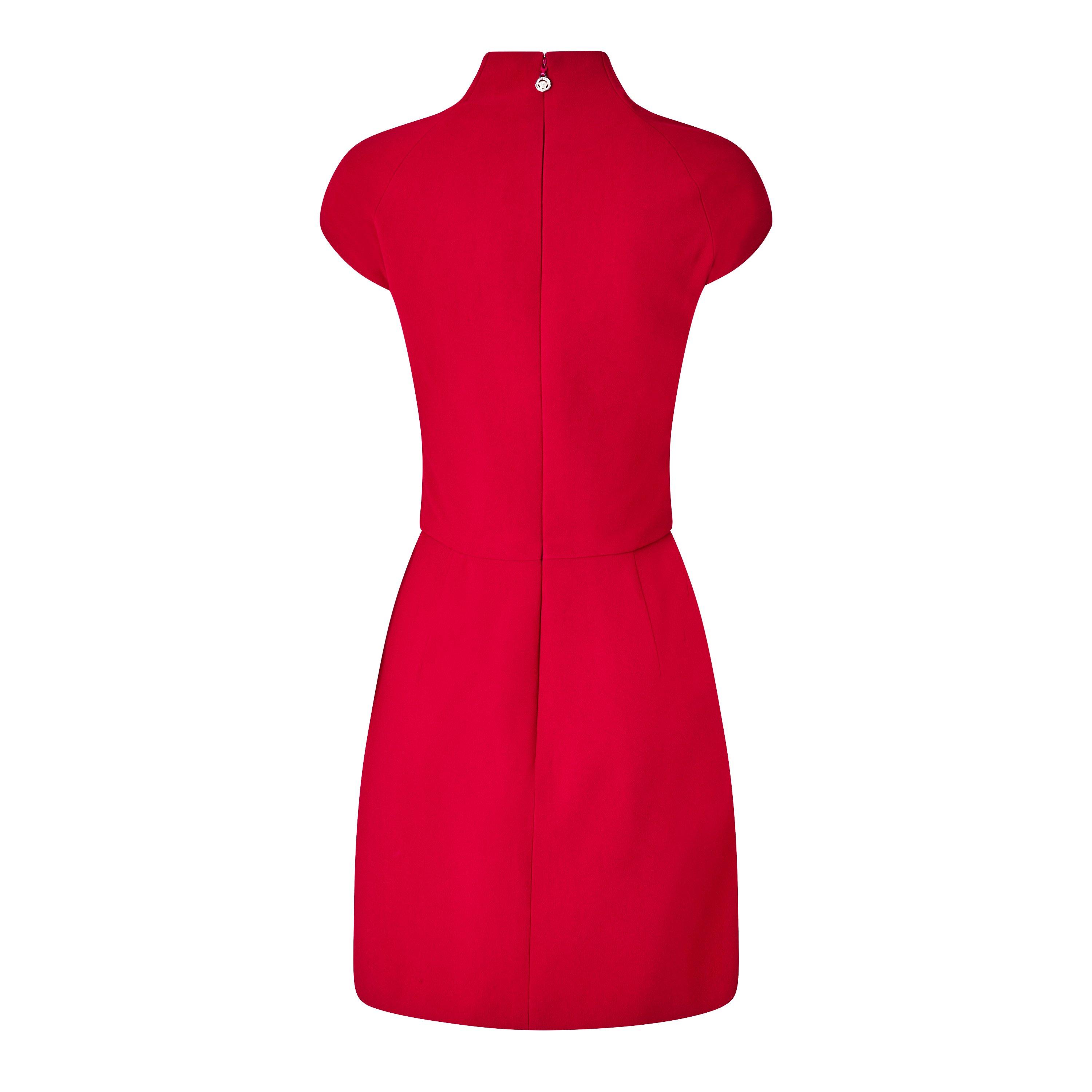 Lipstick Red - Versace - Slit Mini Dress - 6