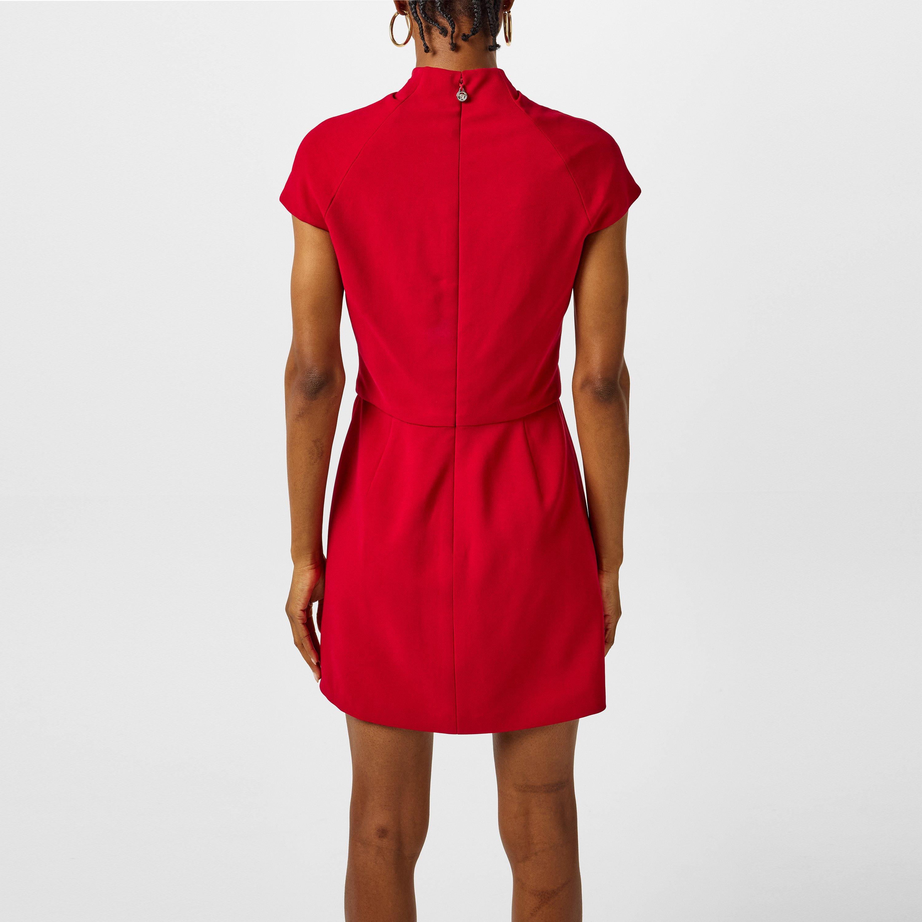 Lipstick Red - Versace - Slit Mini Dress - 3