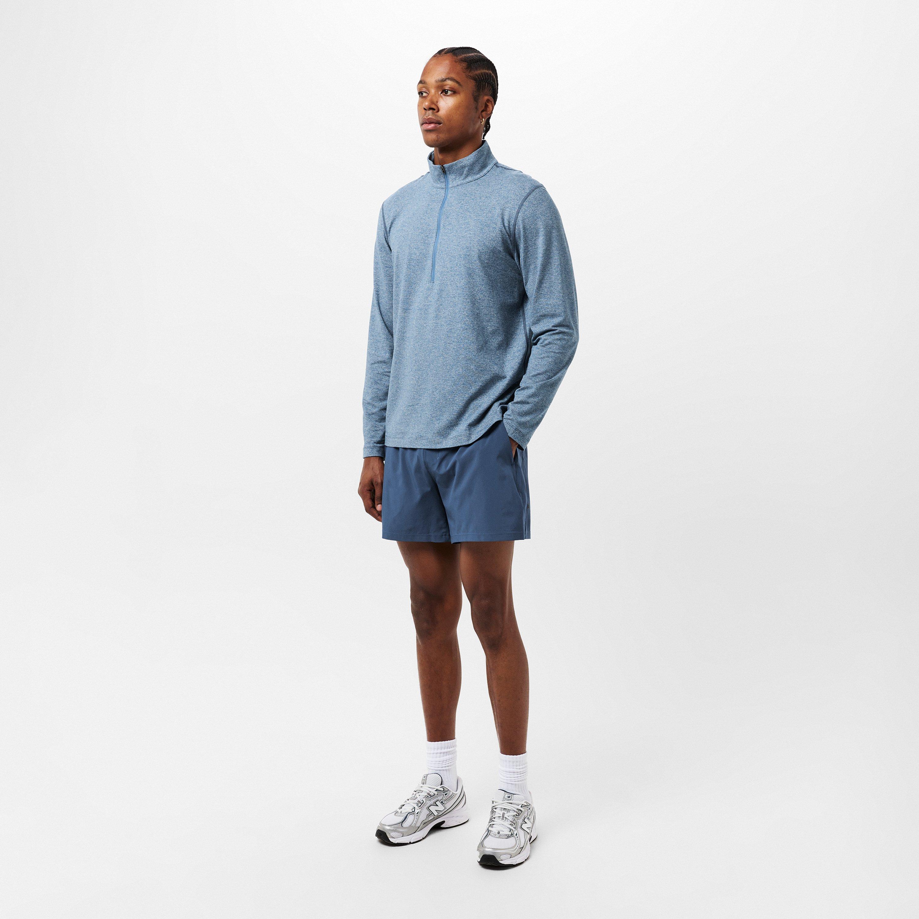 Blu Dve Gry - Lululemon - Soft Jersey Half Zip Top - 6