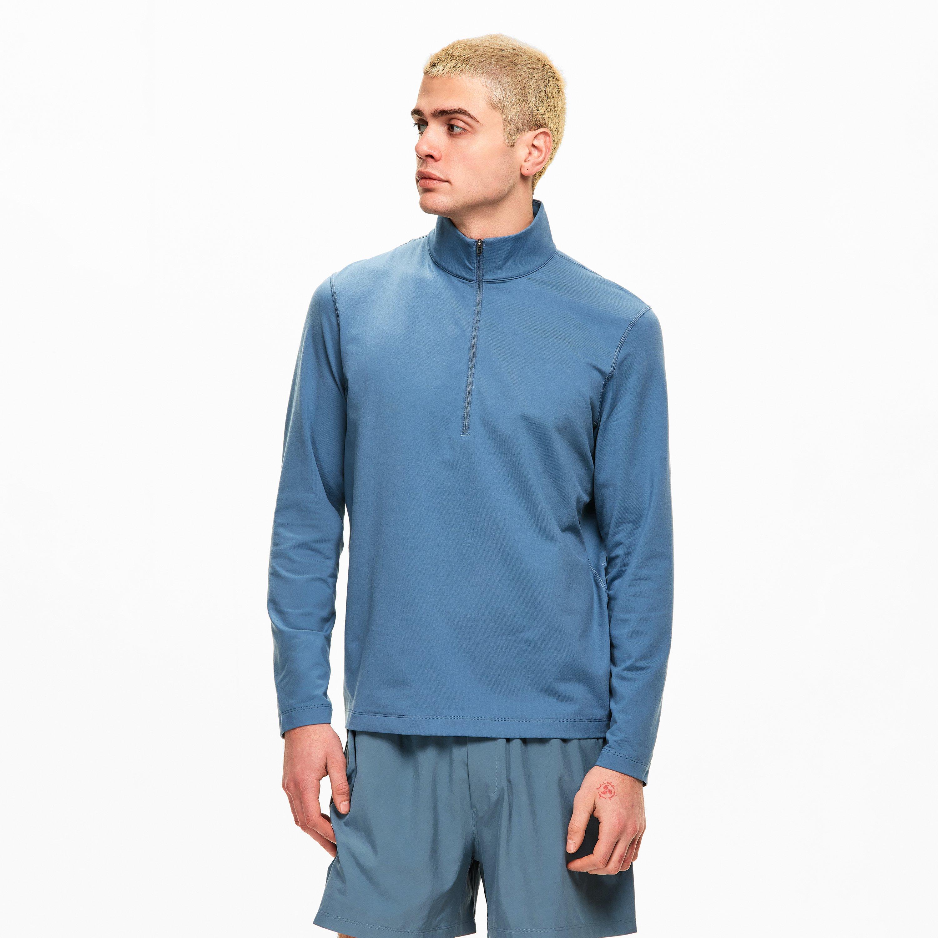 Steel Blue - Lululemon - Soft Jersey Half Zip Top - 3