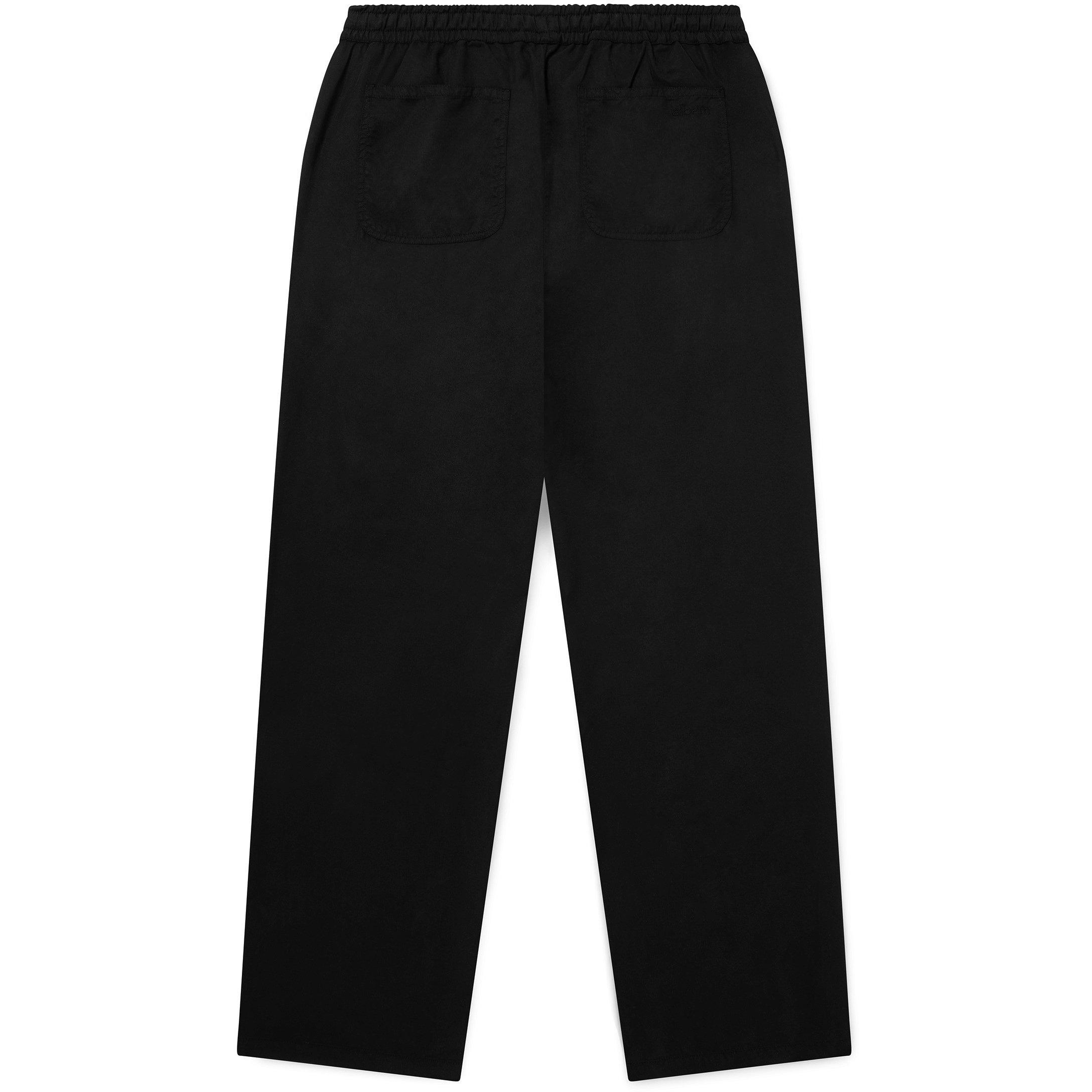 Black 001 - Albam - Herringbone Drawstring Trousers - 2