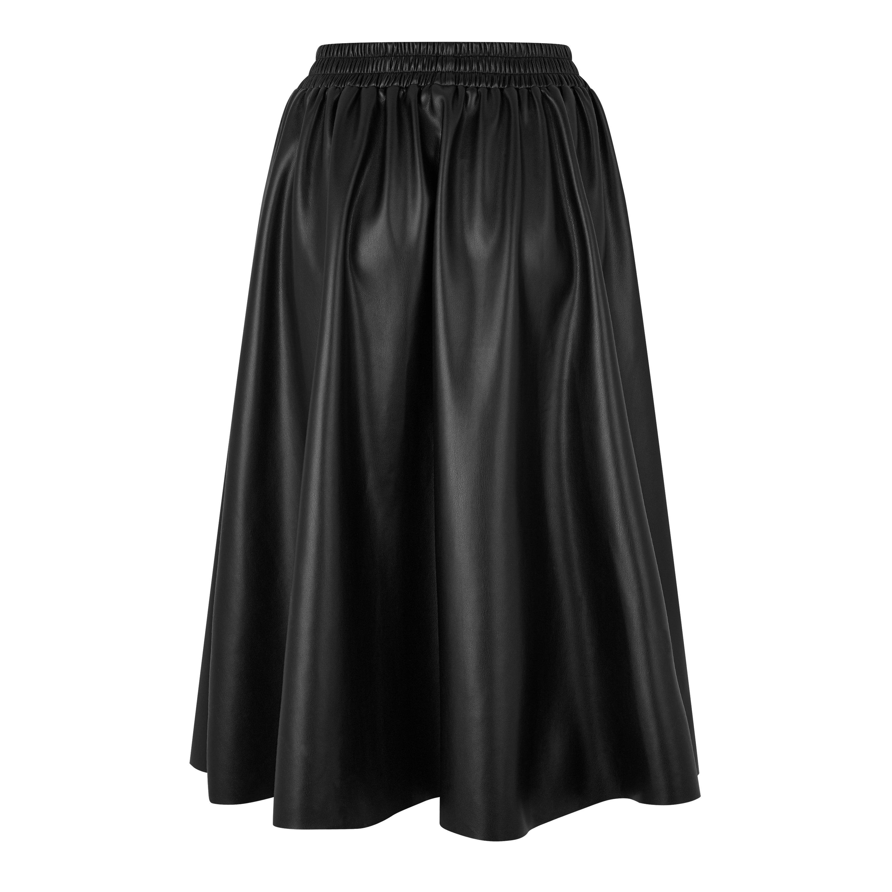 Schwarz - Biba - Biba PU Full Skirt - 6