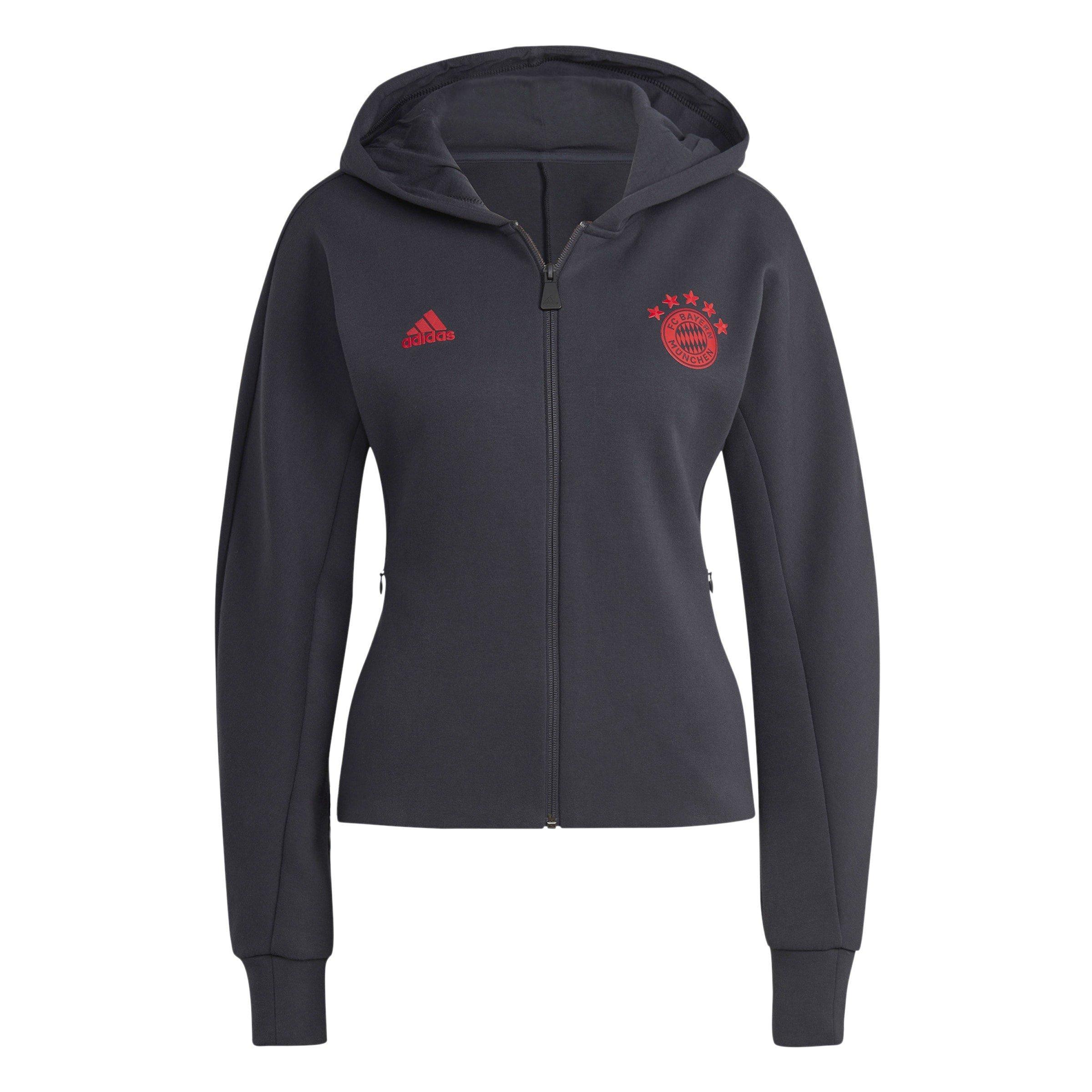 Grey - adidas - Bayern Munich Anthem Jacket Womens. - 1