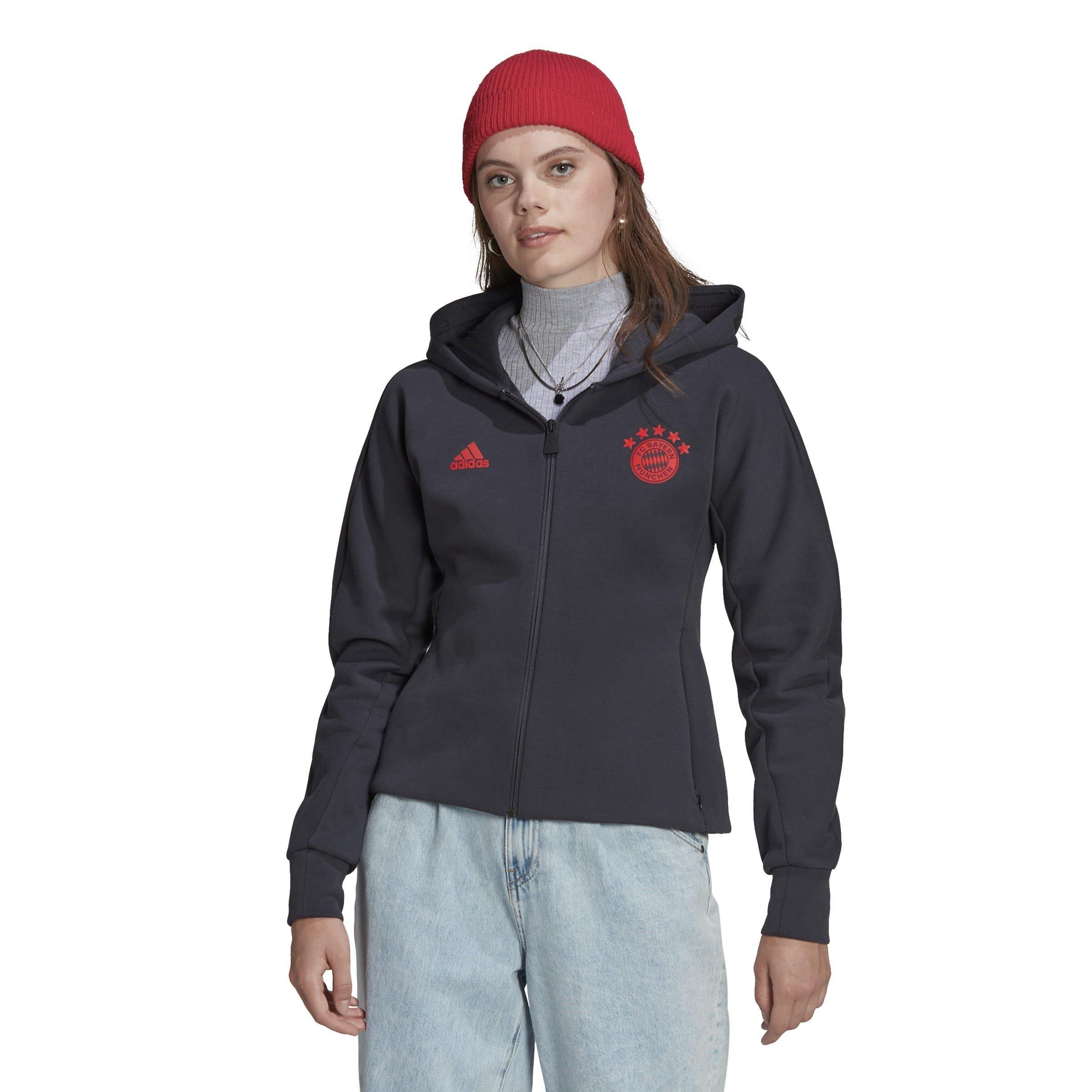 Grigio - adidas - Bayern Munich Anthem Jacket Womens. - 2