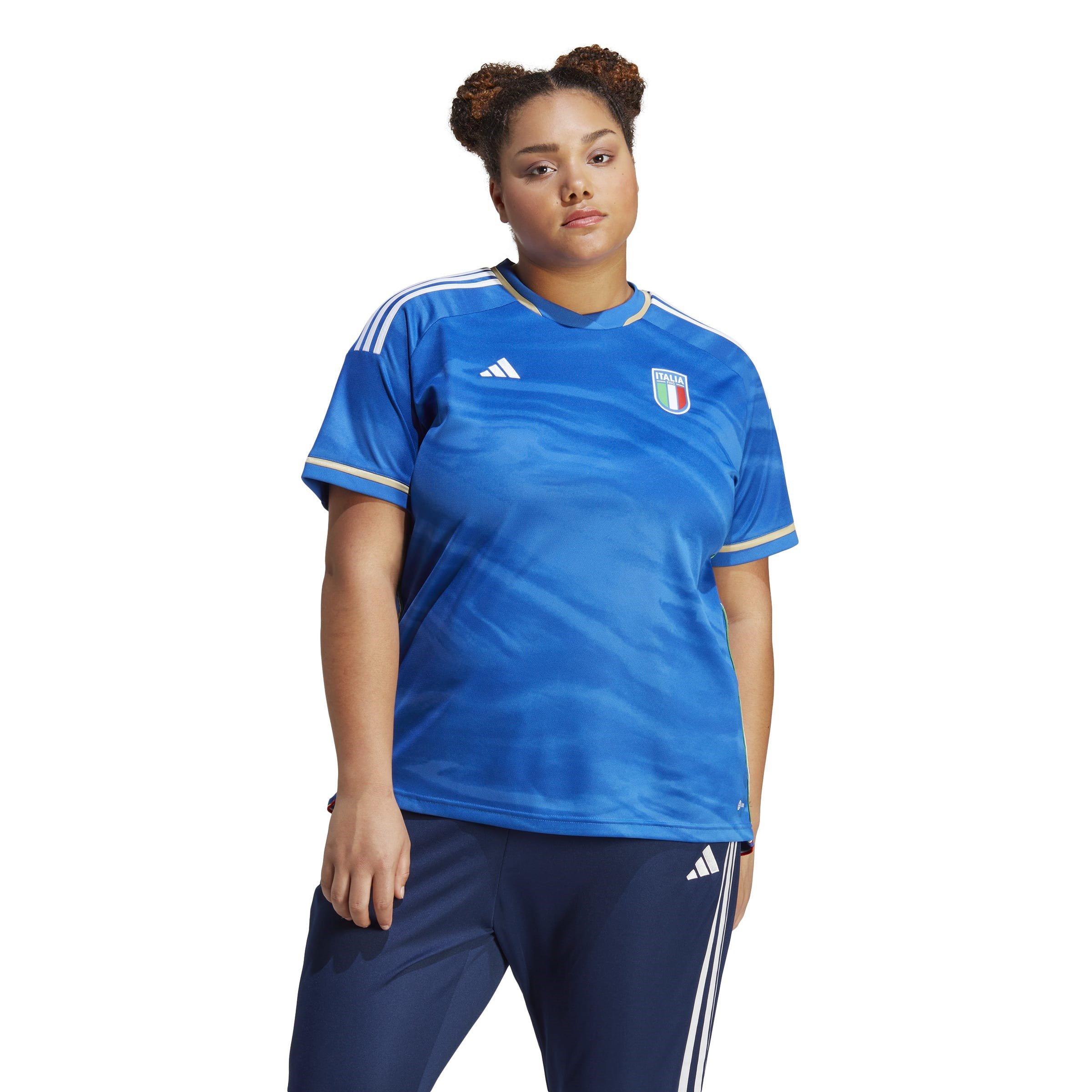 Blu - adidas - Italy Home Shirt 2023 Womens Plus Size - 3
