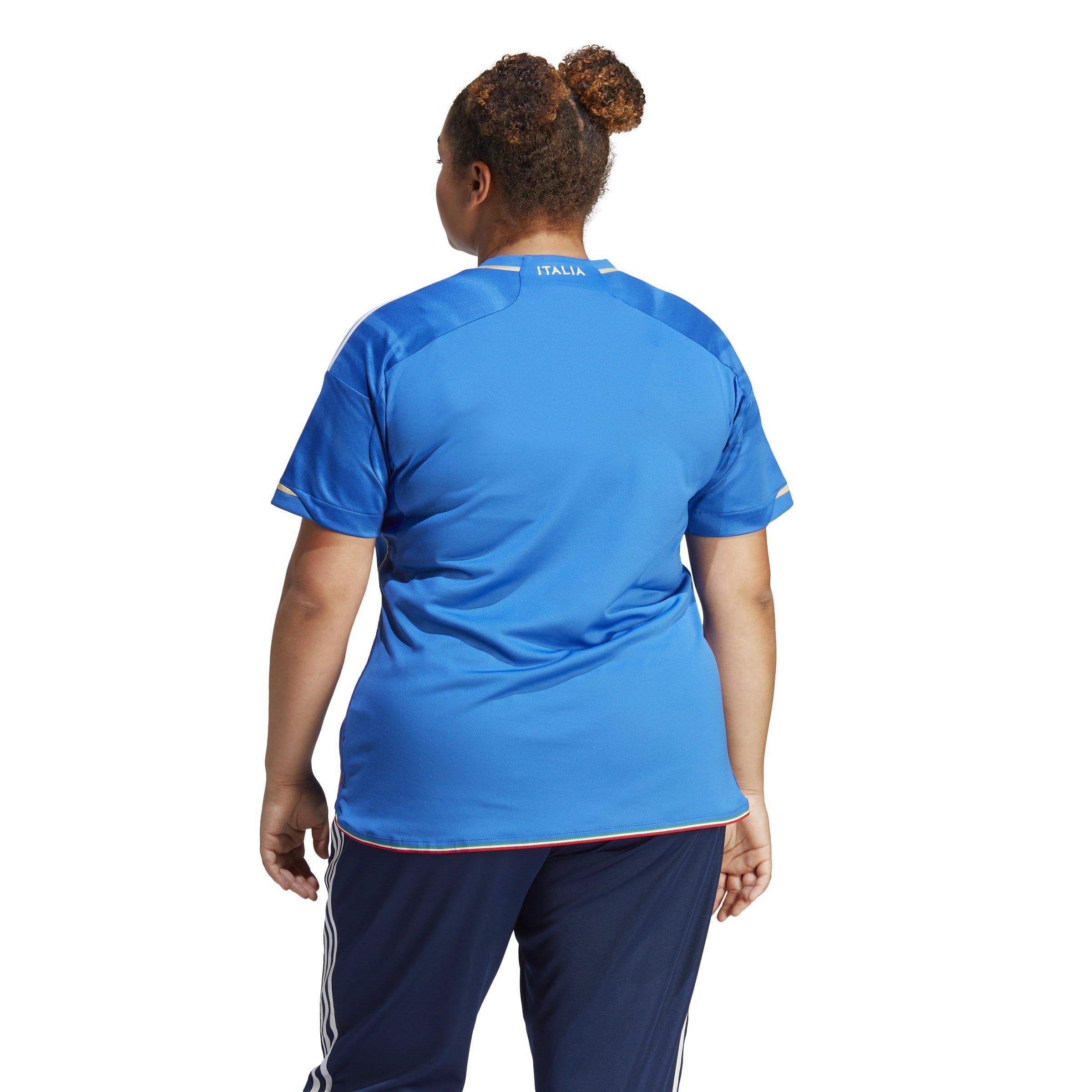 Blu - adidas - Italy Home Shirt 2023 Womens Plus Size - 4