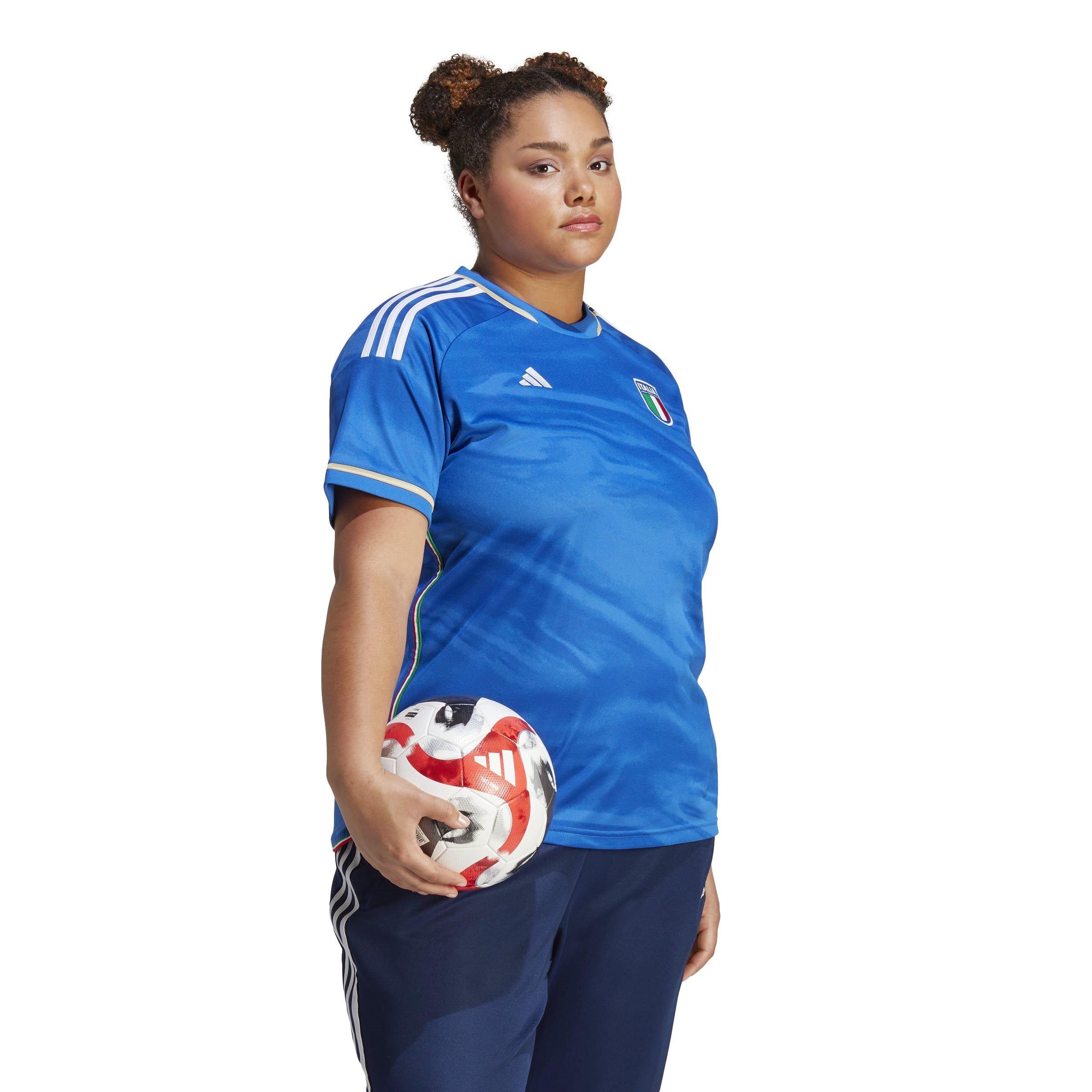 Blu - adidas - Italy Home Shirt 2023 Womens Plus Size - 5