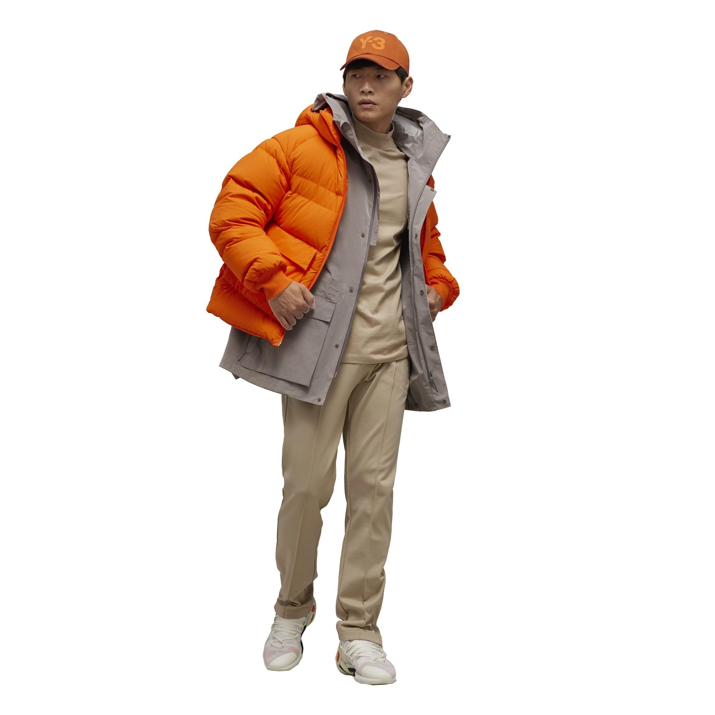 Orange - Y3 - Men's Classic Puffy Down Funnel Neck Long Sleeve Down Jacket - 4