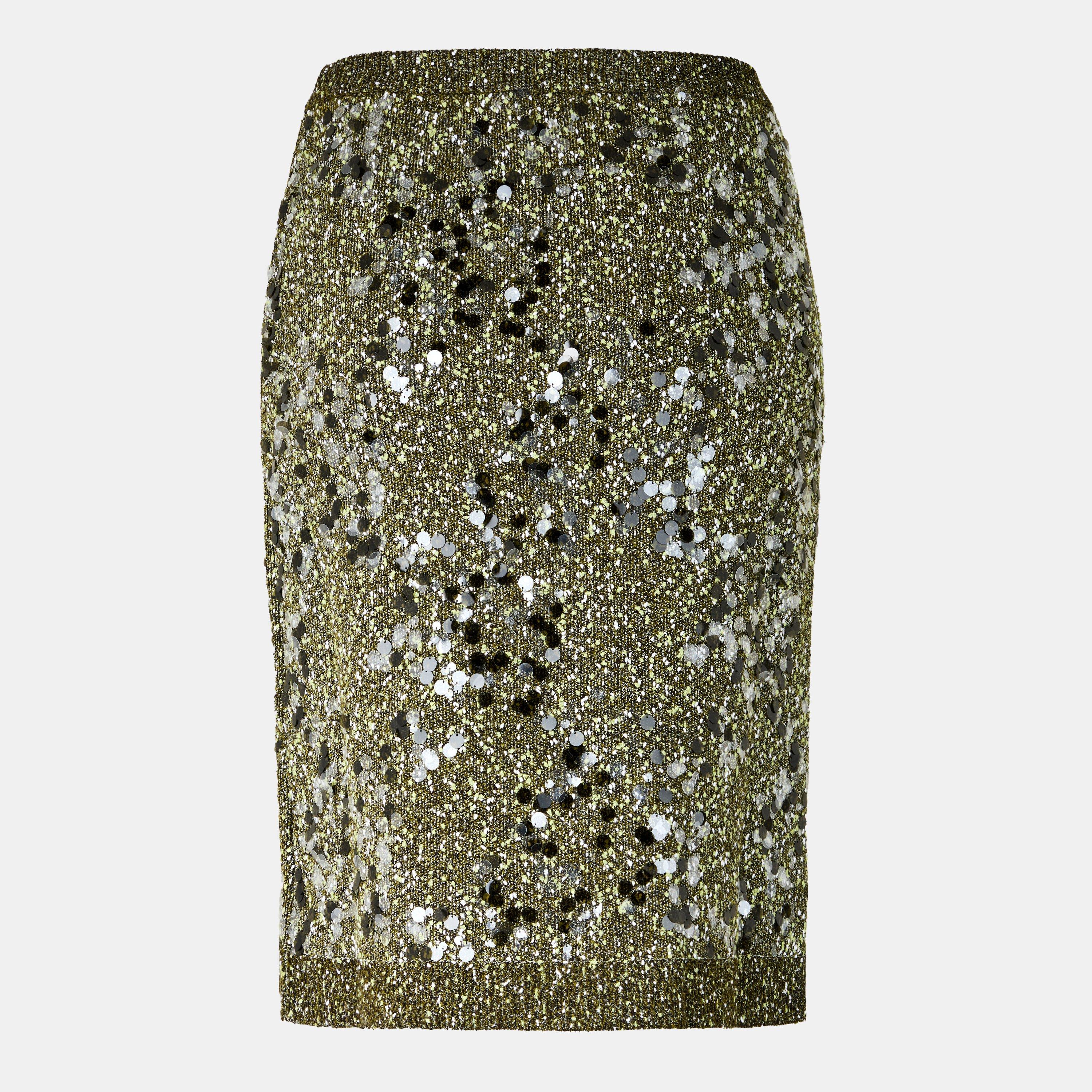 Military Green - Gucci - Sequin Knit Skirt - 2