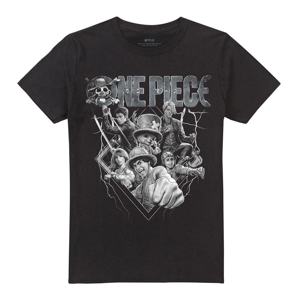 Black - One Piece - One Piece Straw Hat Crew Heavy Metal T-Shirt Blac - 4