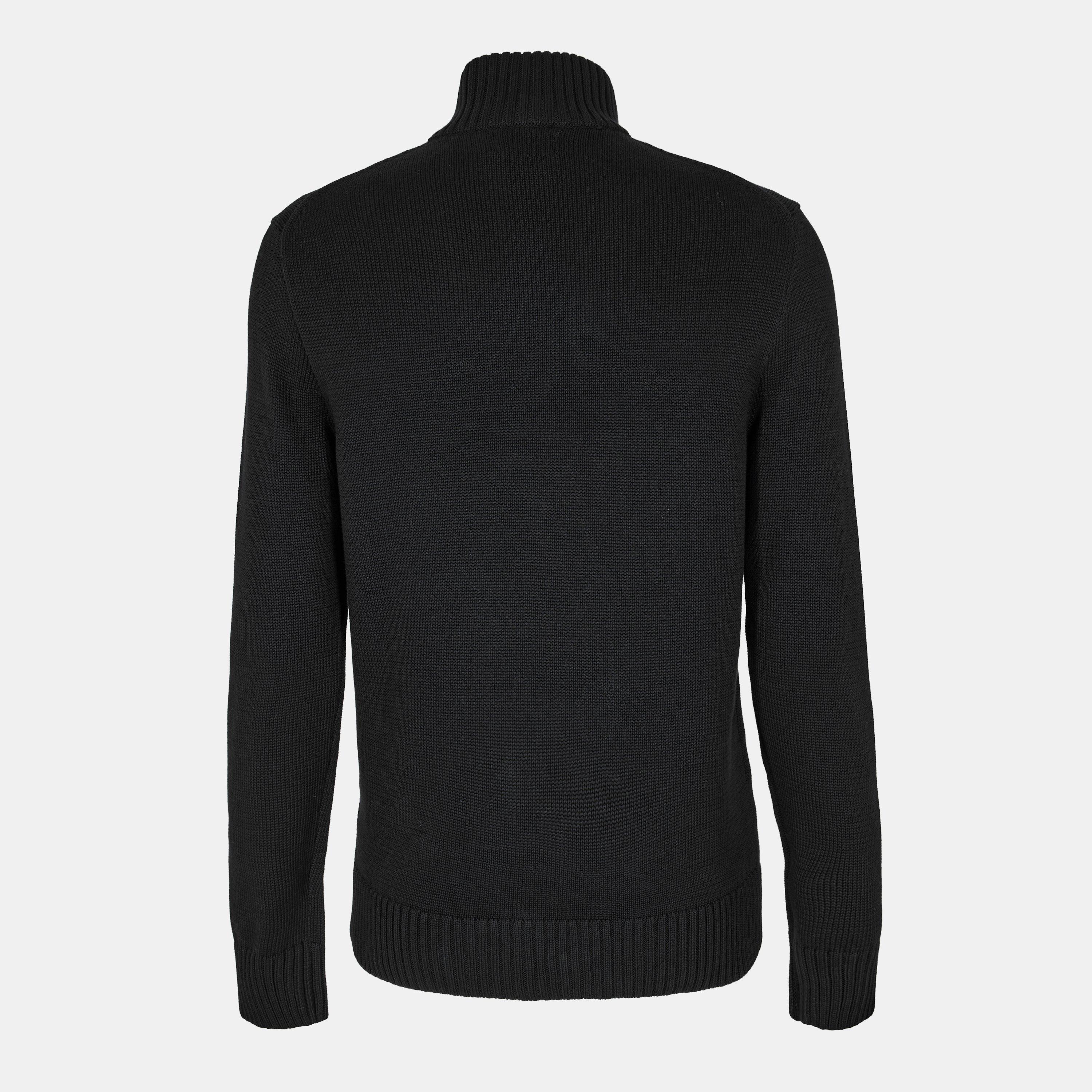 Polo Black - Polo Ralph Lauren - Mesh-Knit Cotton Quarter-Zip Jumper - 2