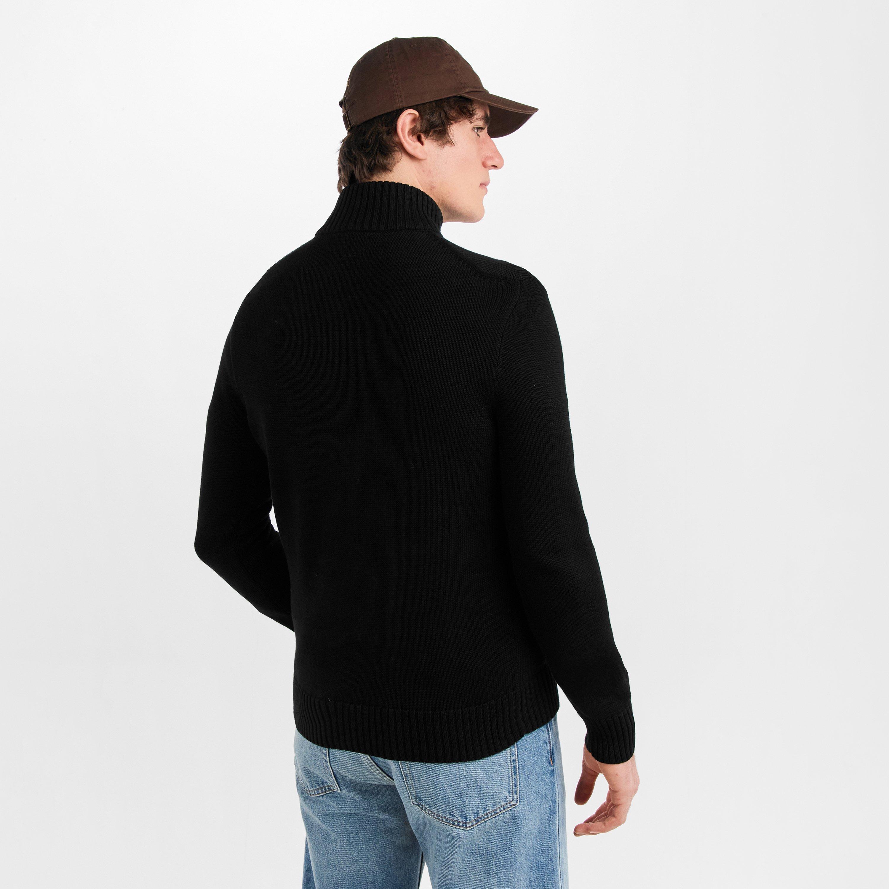 Polo Black - Polo Ralph Lauren - Mesh-Knit Cotton Quarter-Zip Jumper - 4