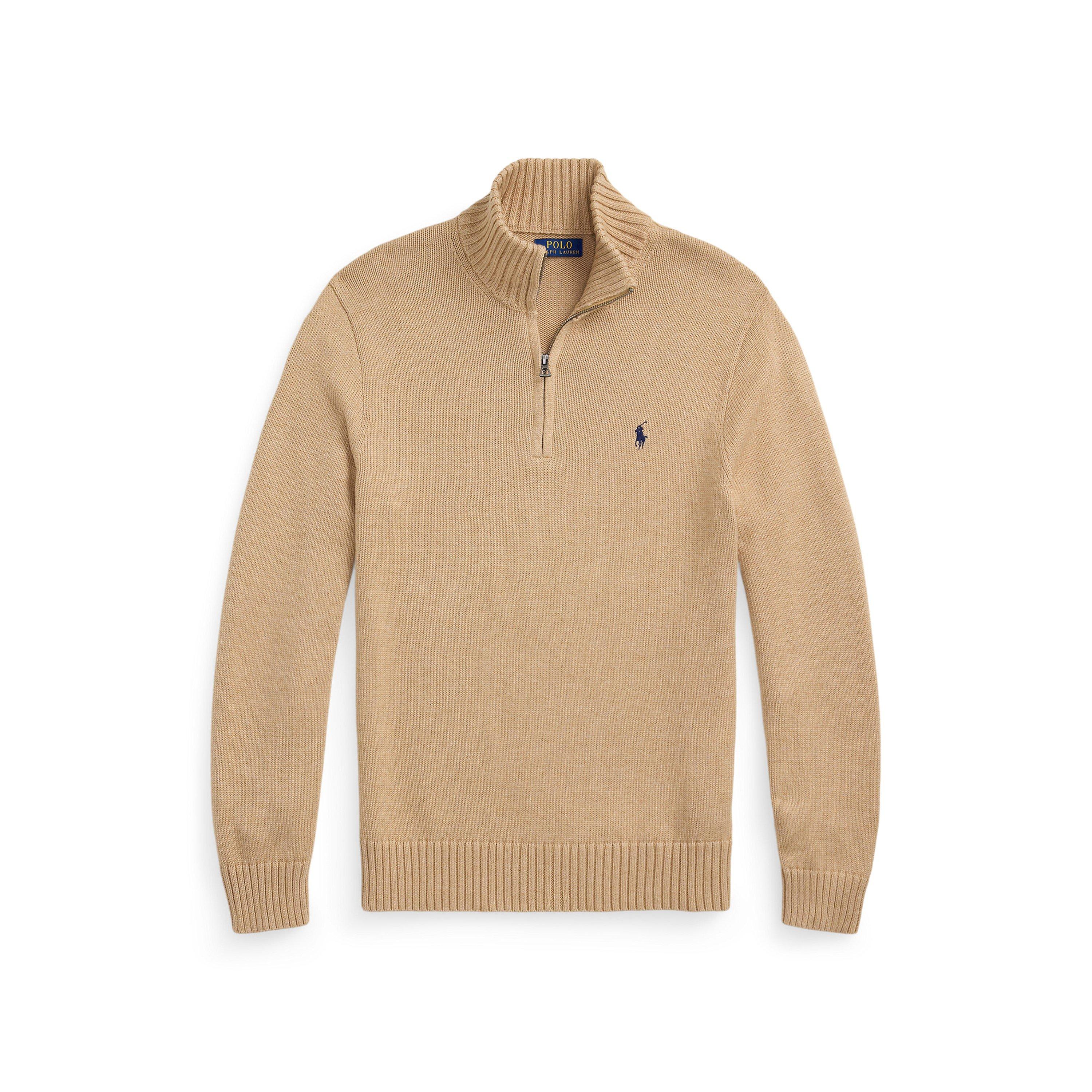 Mesh-Knit Cotton Quarter-Zip Jumper
