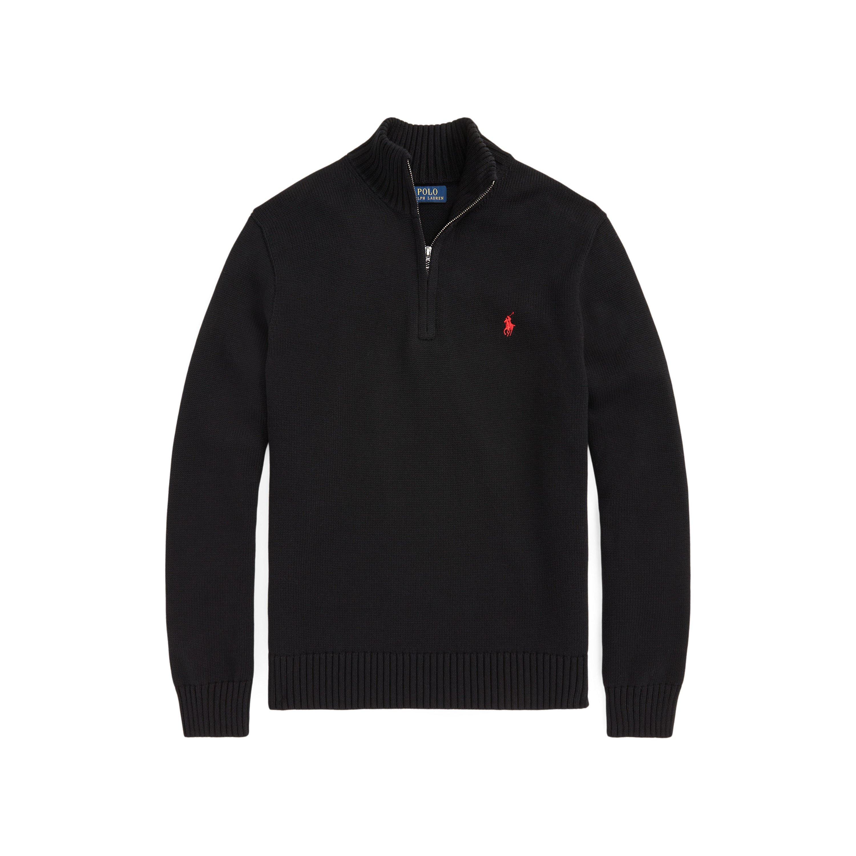 Mesh-Knit Cotton Quarter-Zip Jumper