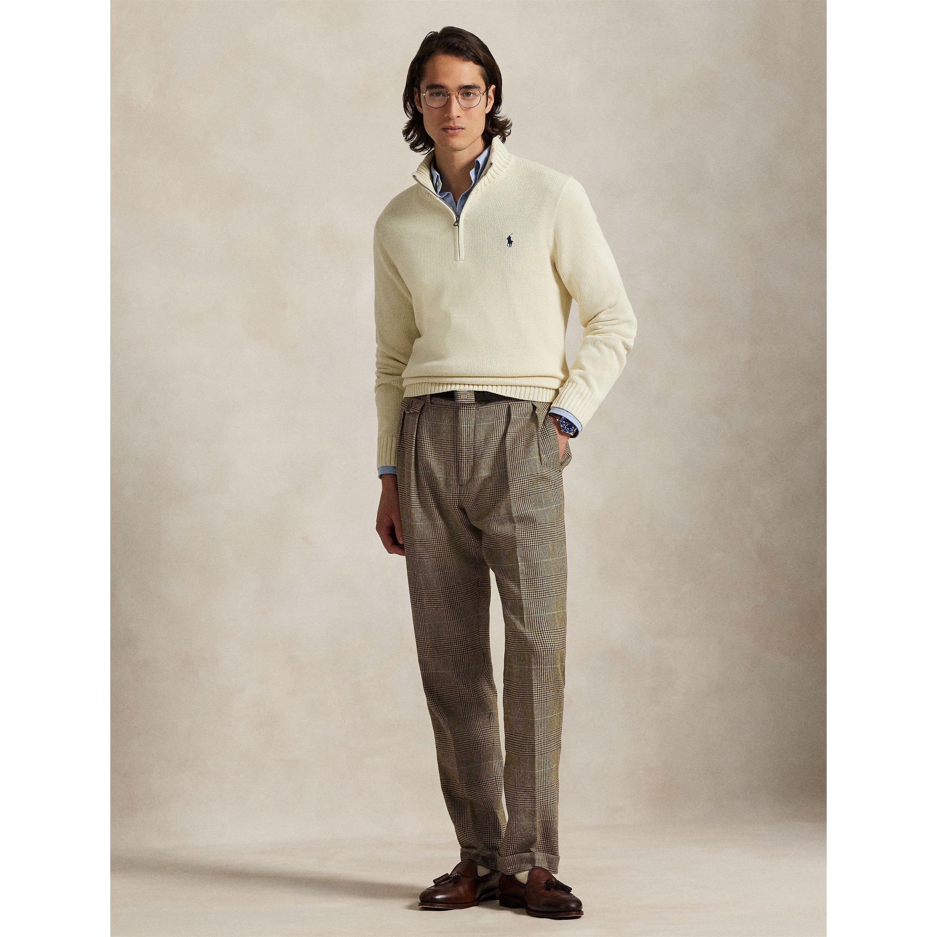 Andover Cream - Polo Ralph Lauren - Mesh-Knit Cotton Quarter-Zip Jumper - 5