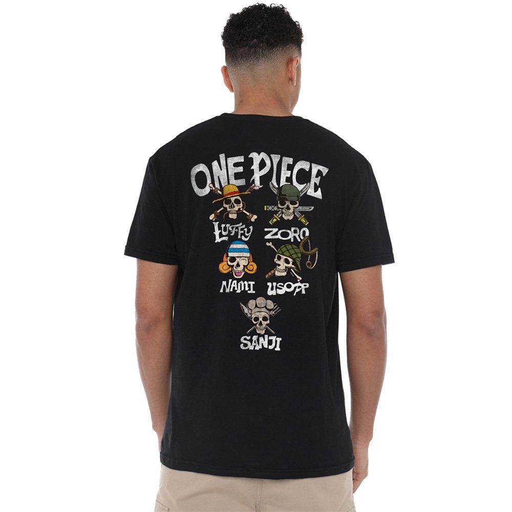 One Piece Men's Straw Hat Crew Skull Cross Bones Front B - Black - XL