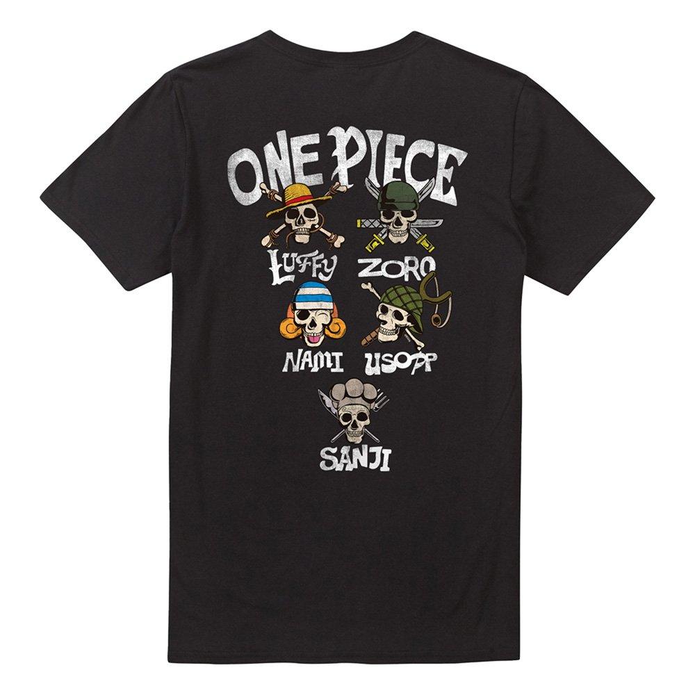 Black - One Piece - One Piece Straw Hat Crew Skull Cross Bones Front B - 4