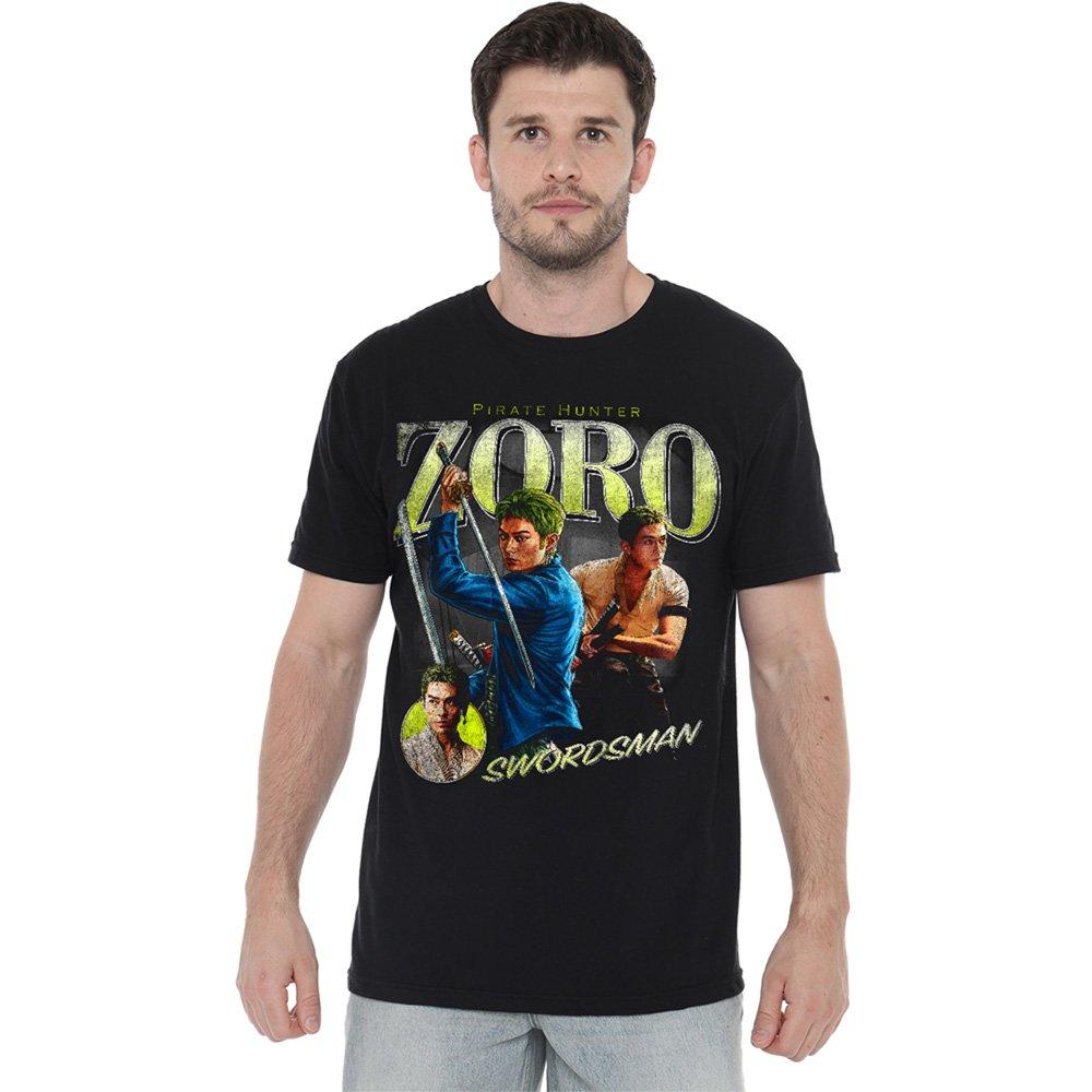 One Piece Men's Zoro Homage T-Shirt Black - 4XL
