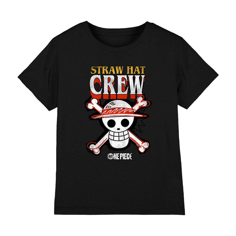 Black - One Piece - One Piece Straw Hat Crew Logo Kids T-Shirt Black - 1