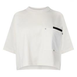 Bottega Veneta Leather Patch Cropped T Shirt