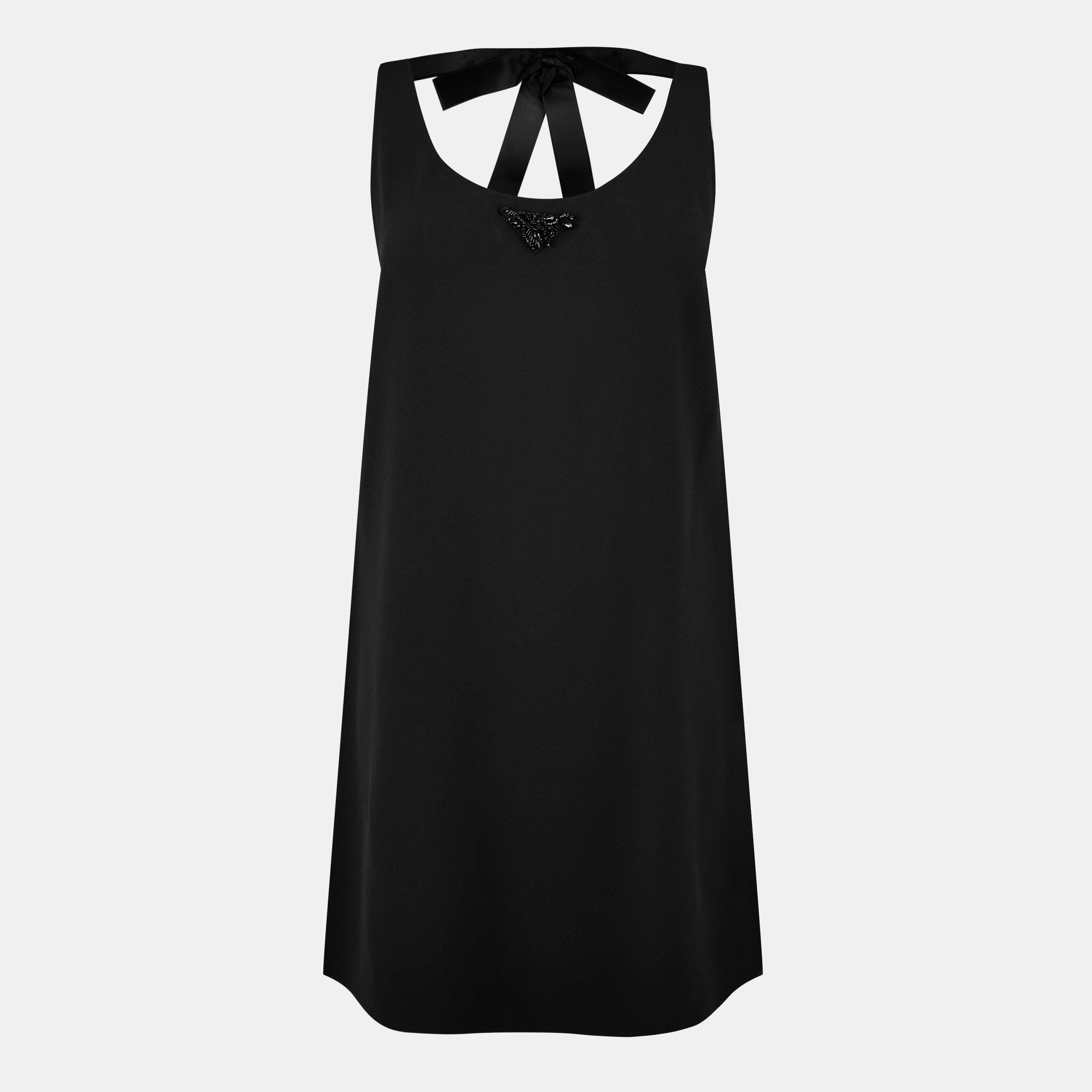 Prada Bow Open Back Mini Dress