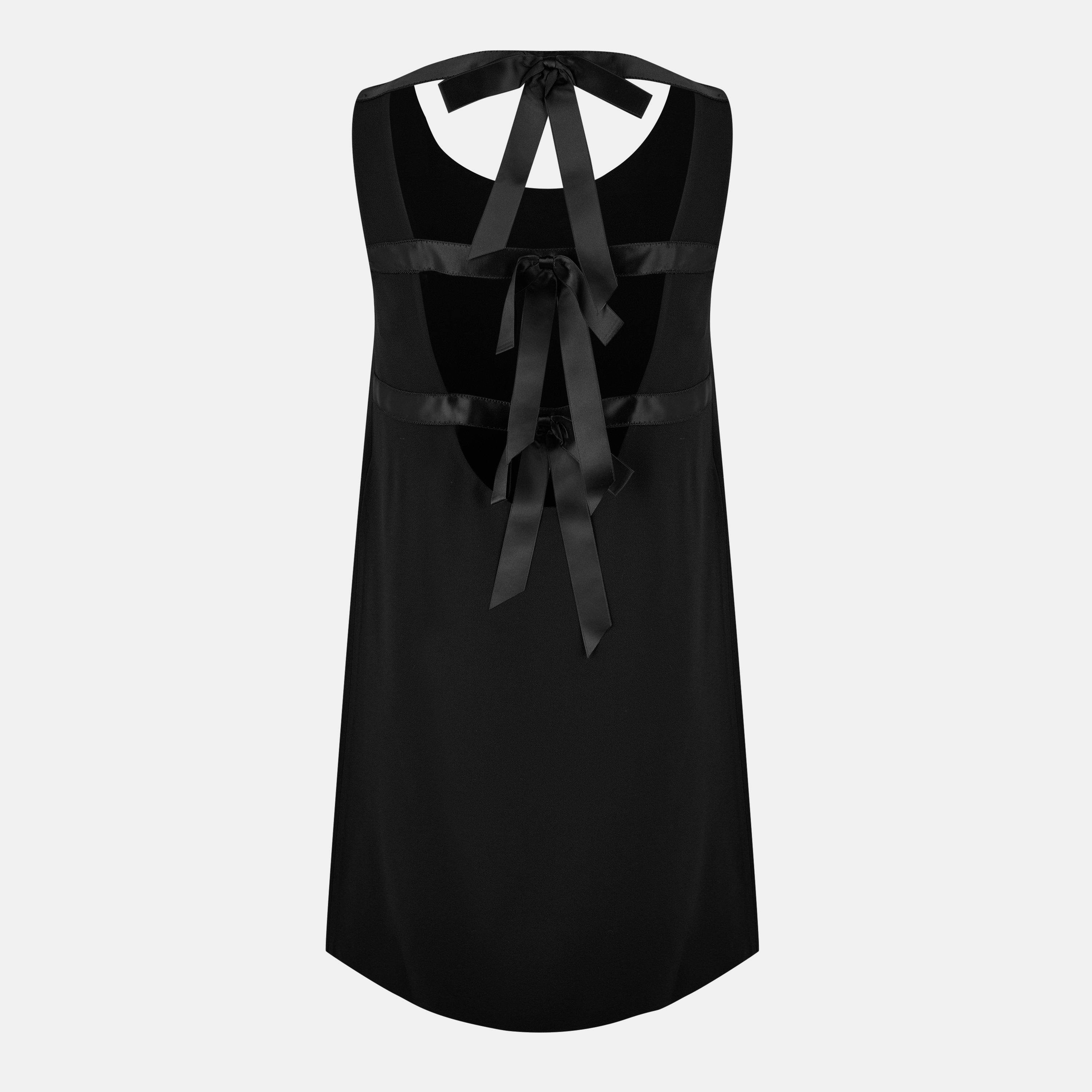 Nero - Prada - Bow Open Back Mini Dress - 2