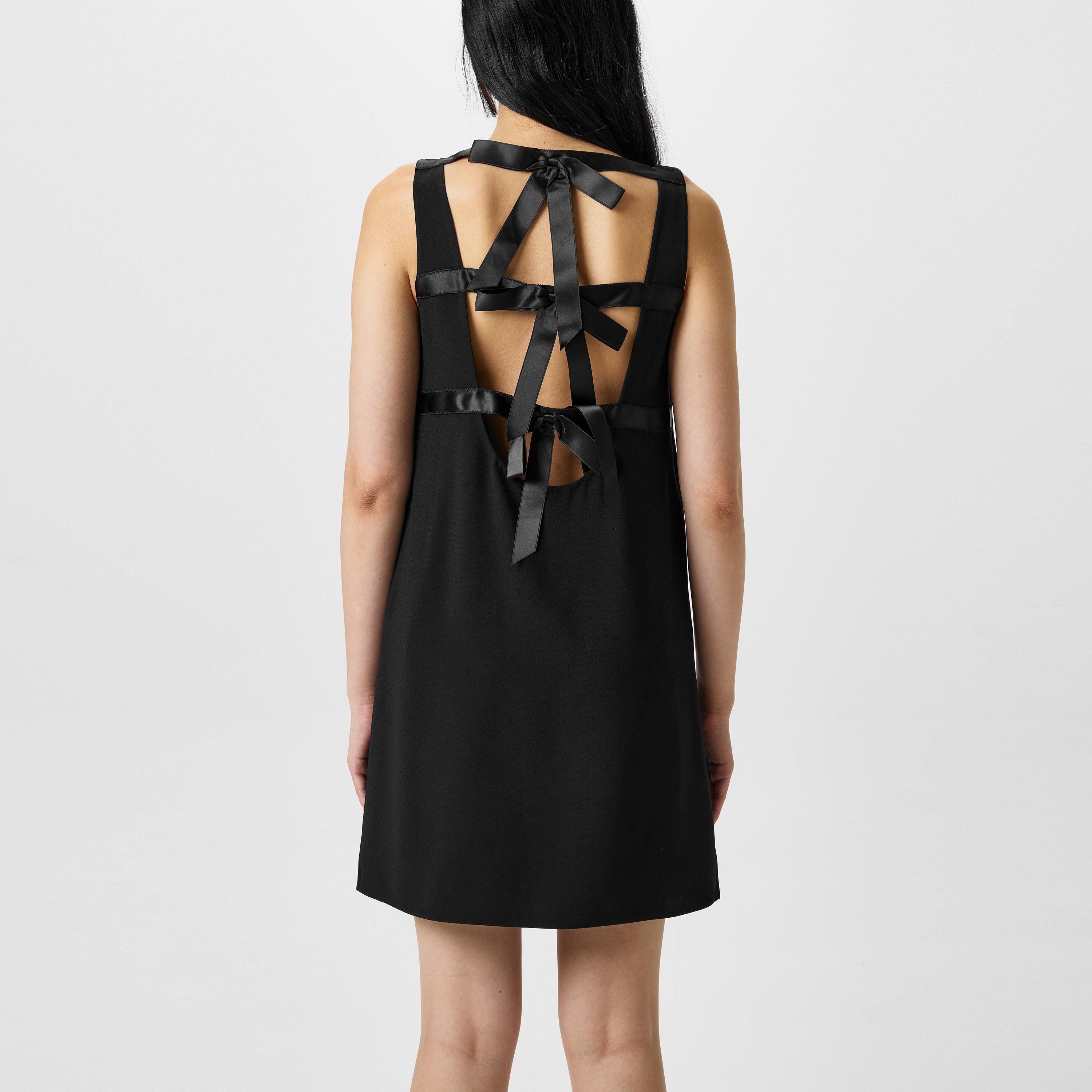 Nero - Prada - Bow Open Back Mini Dress - 4