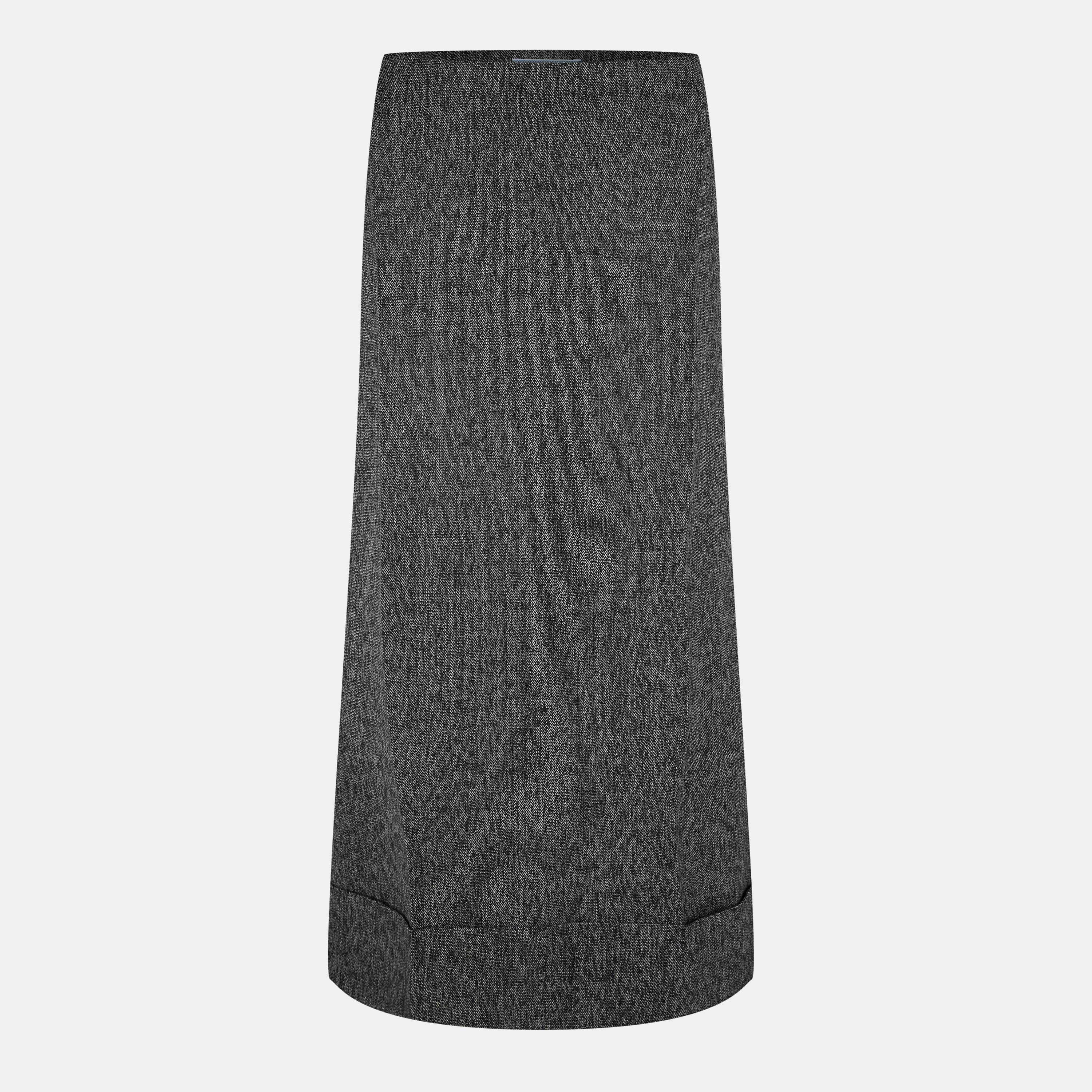 Nero - Prada - Pleated Midi Skirt - 1