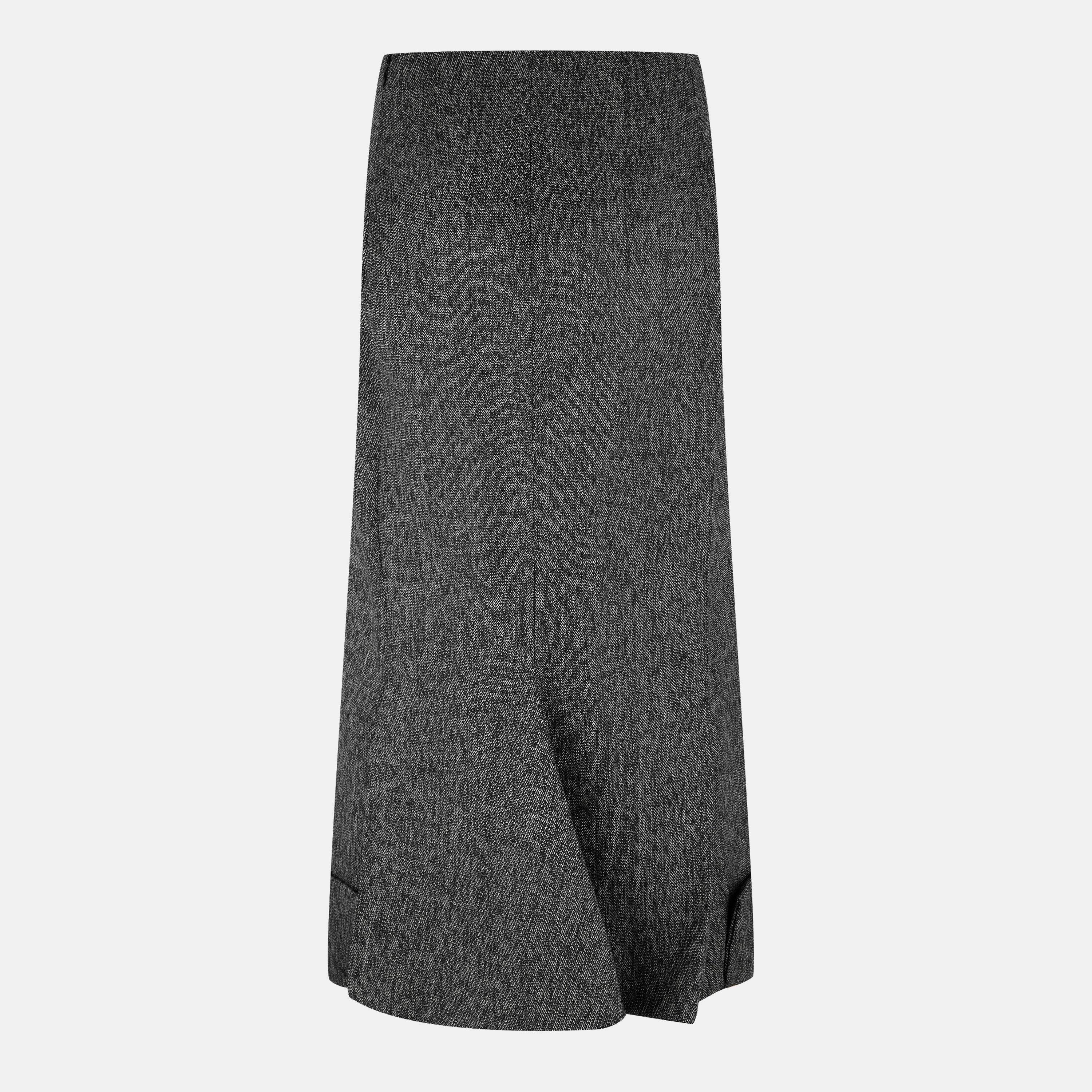 Nero - Prada - Pleated Midi Skirt - 2