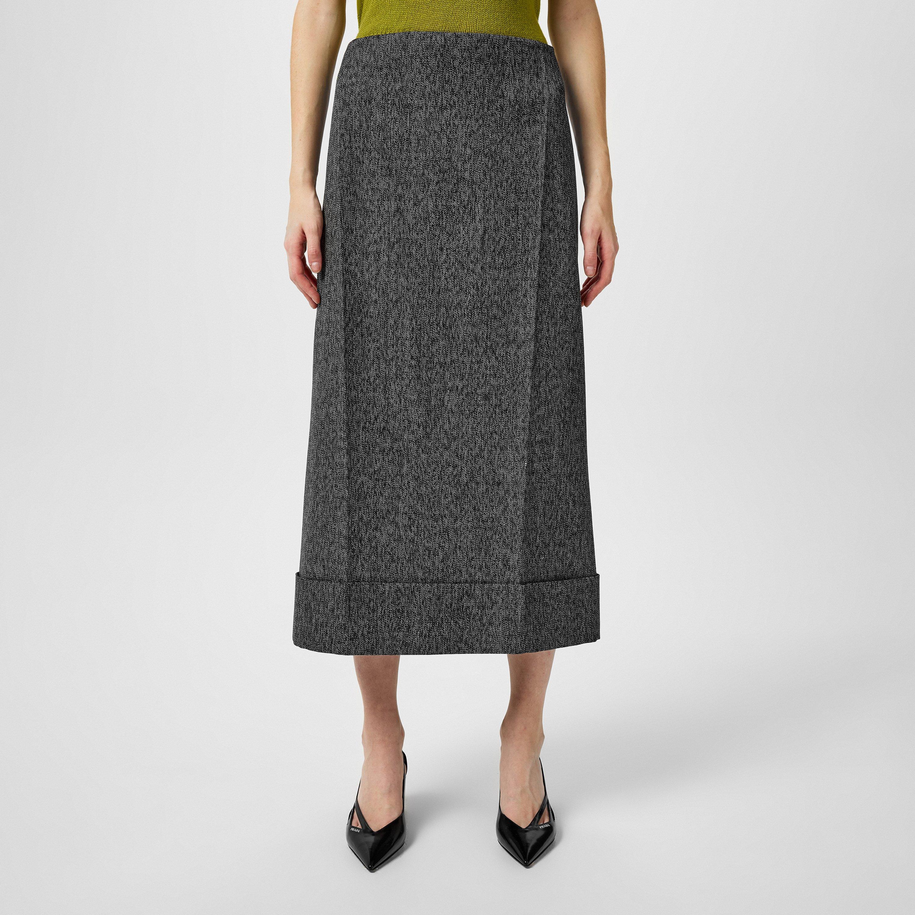 Nero - Prada - Pleated Midi Skirt - 3