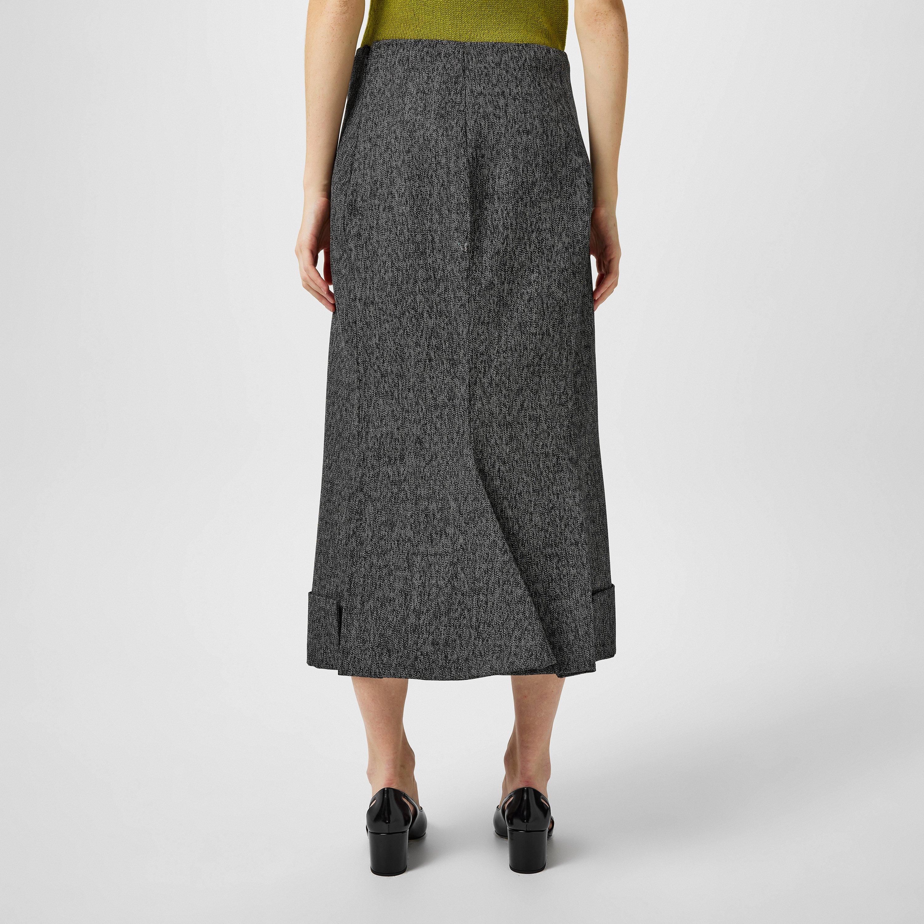 Nero - Prada - Pleated Midi Skirt - 4