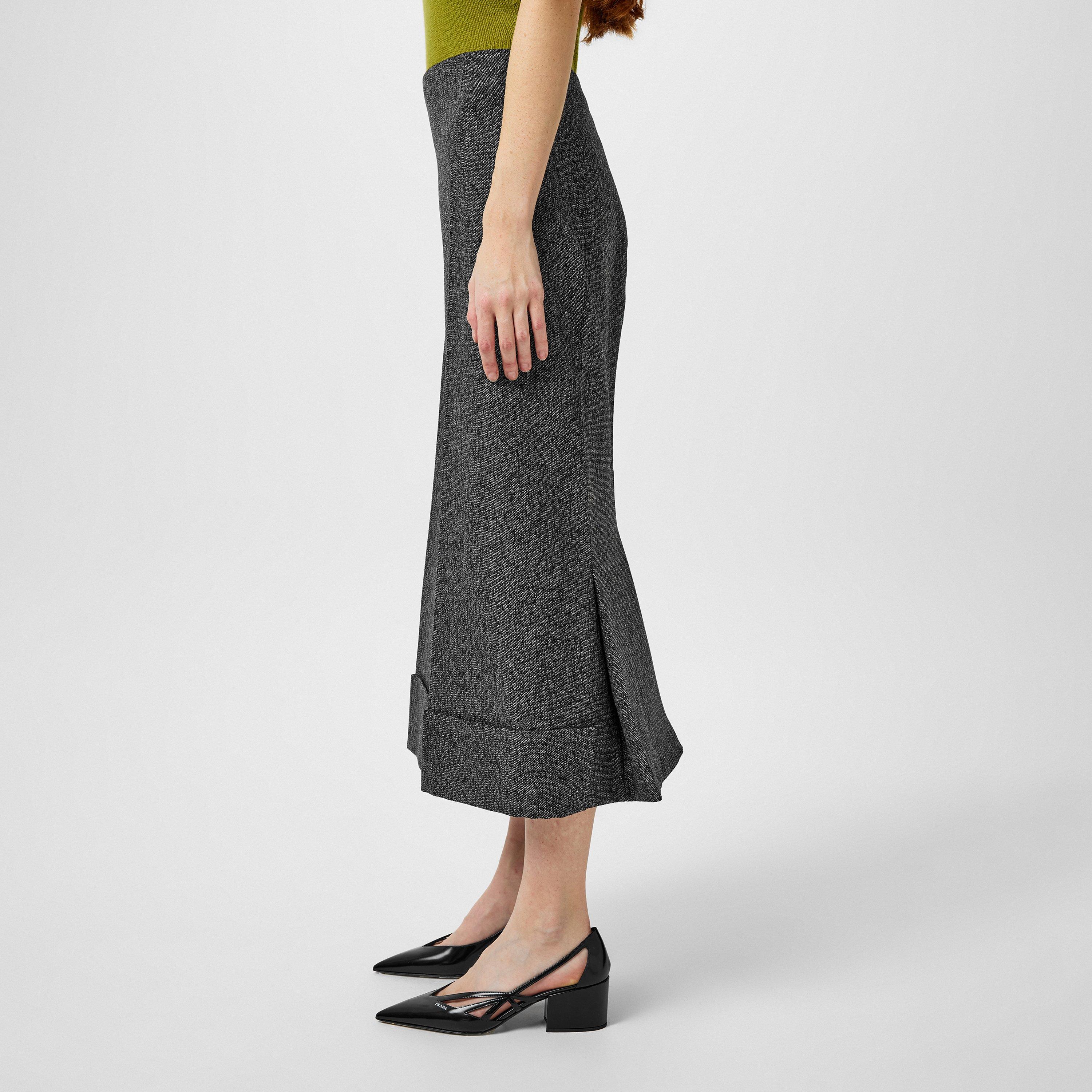 Nero - Prada - Pleated Midi Skirt - 5