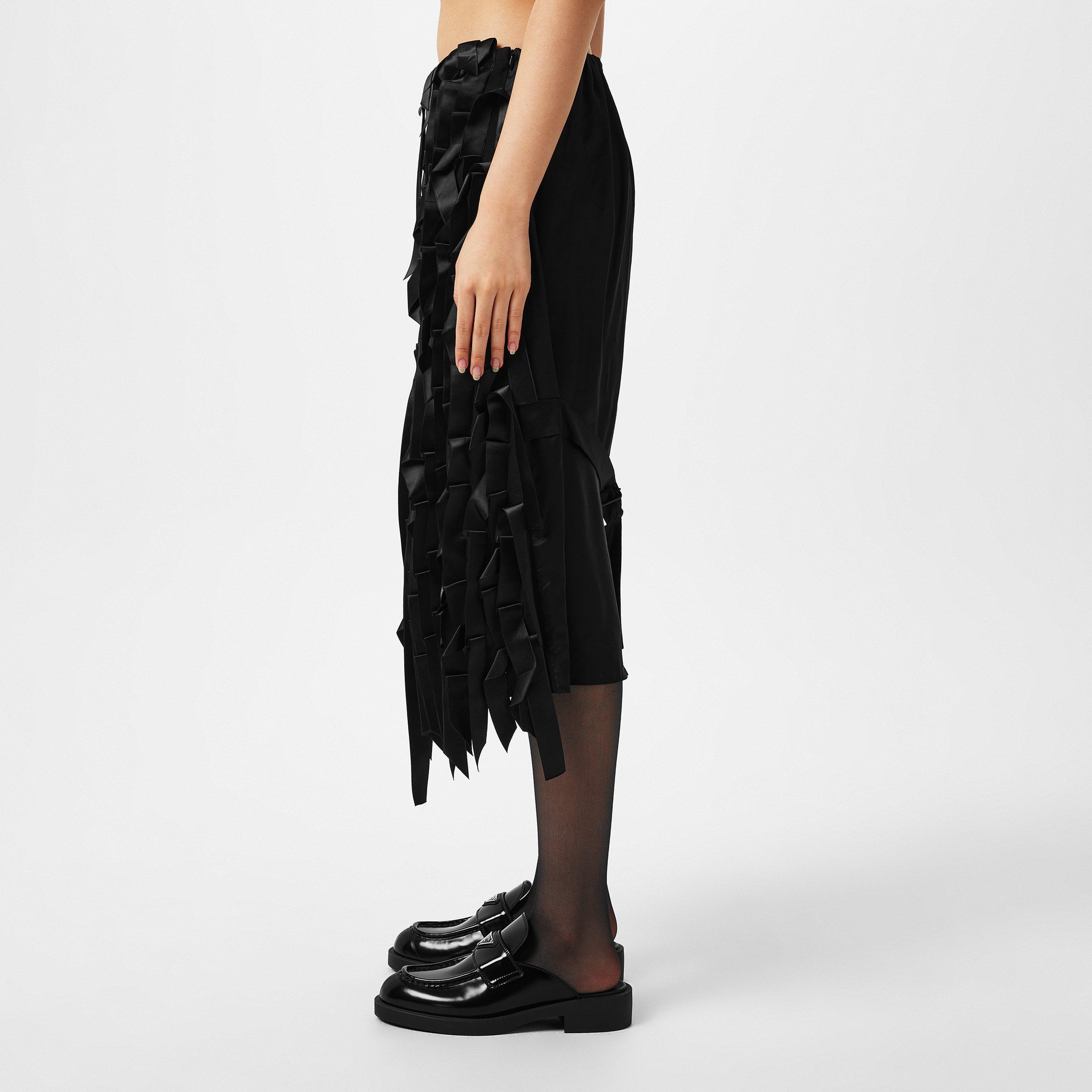 Nero - Prada - Ribbon Midi Skirt - 5