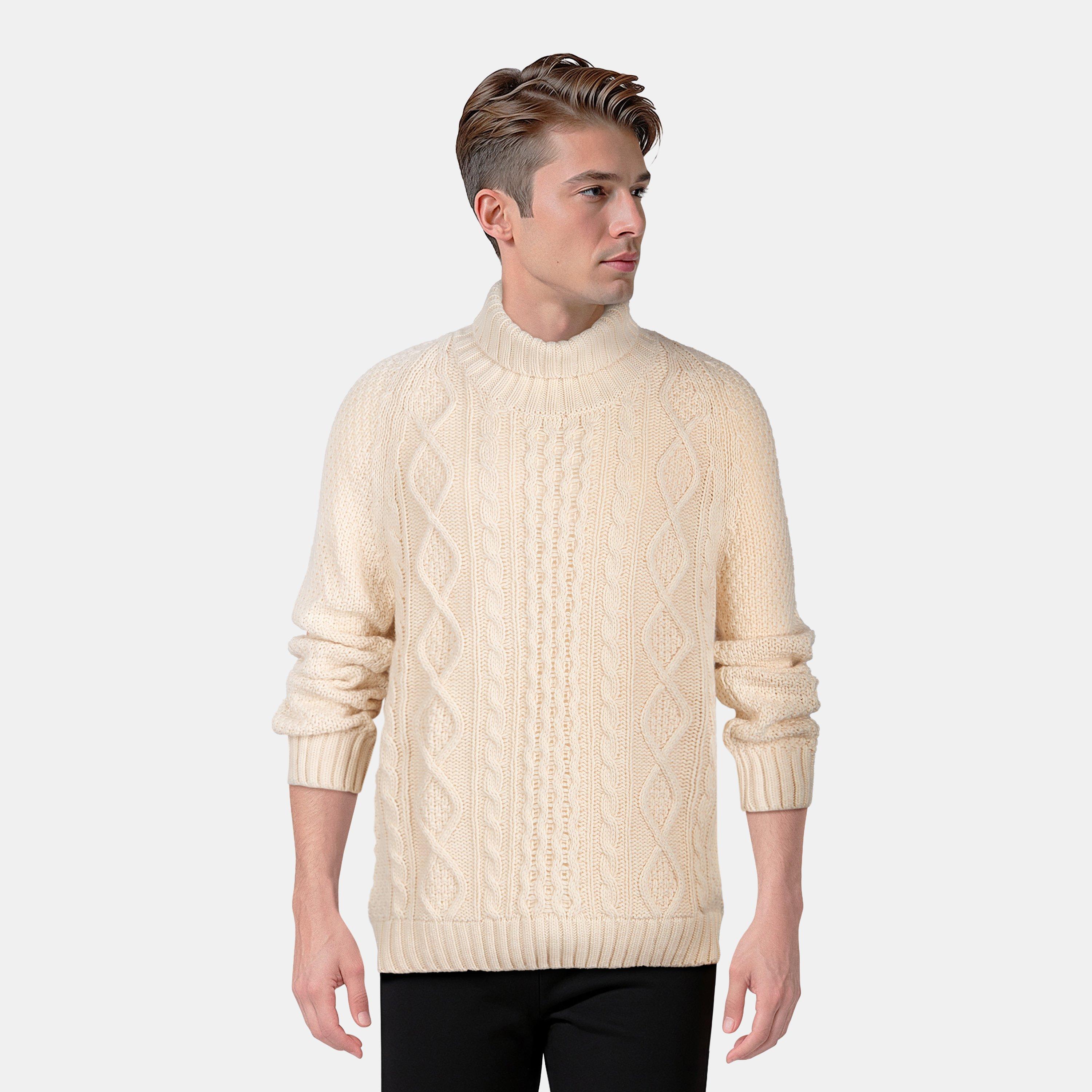Bl Sand Marl - Lyle and Scott - Men's Crew Neck Jumper - 2