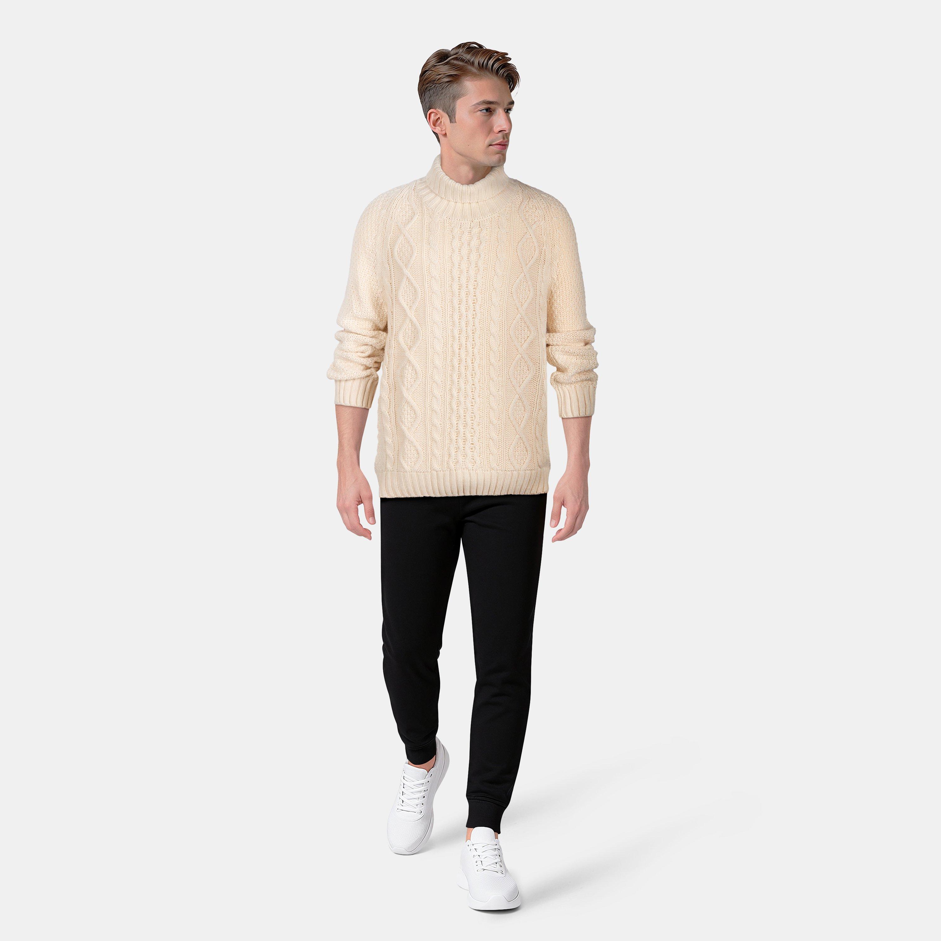 Bl Sand Marl - Lyle and Scott - Men's Crew Neck Jumper - 5