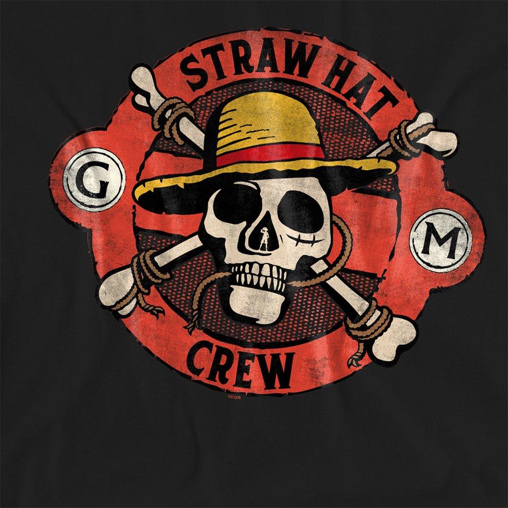 Black - One Piece - One Piece Straw Hat Crew Skull T-Shirt Black - 2