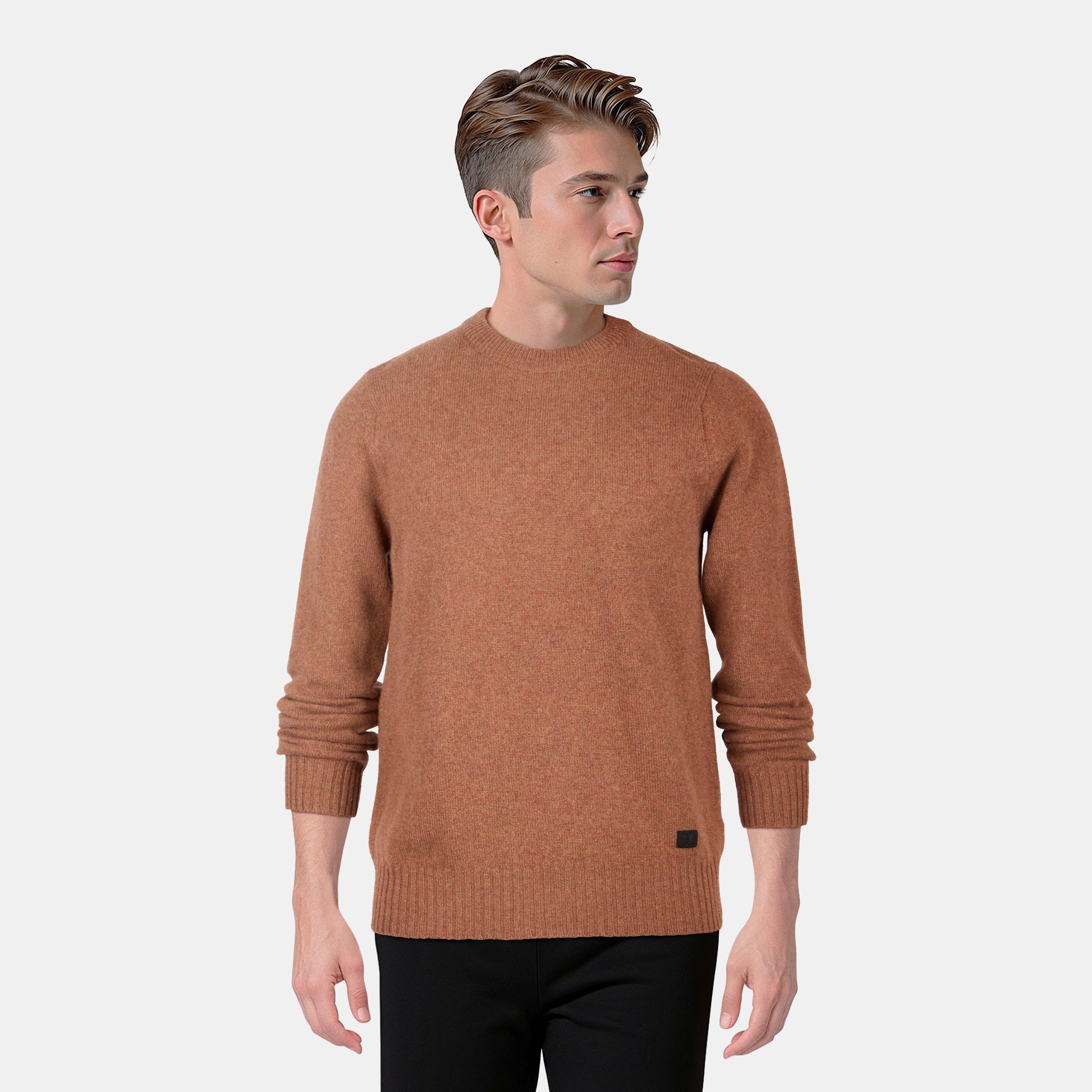 Marrone scuro - Lyle and Scott - Men's Crew Neck Jumper - 3