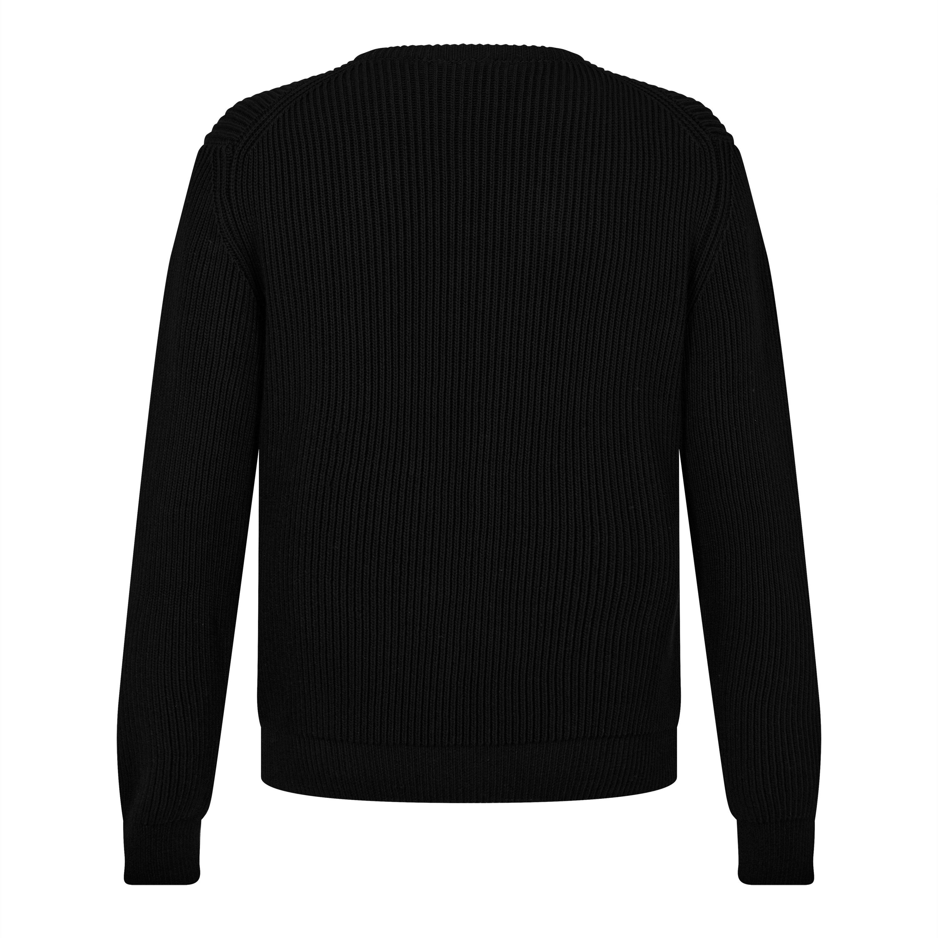 Jet Black - Lyle and Scott - Men's Ribbed Crew Neck Jumper - 4