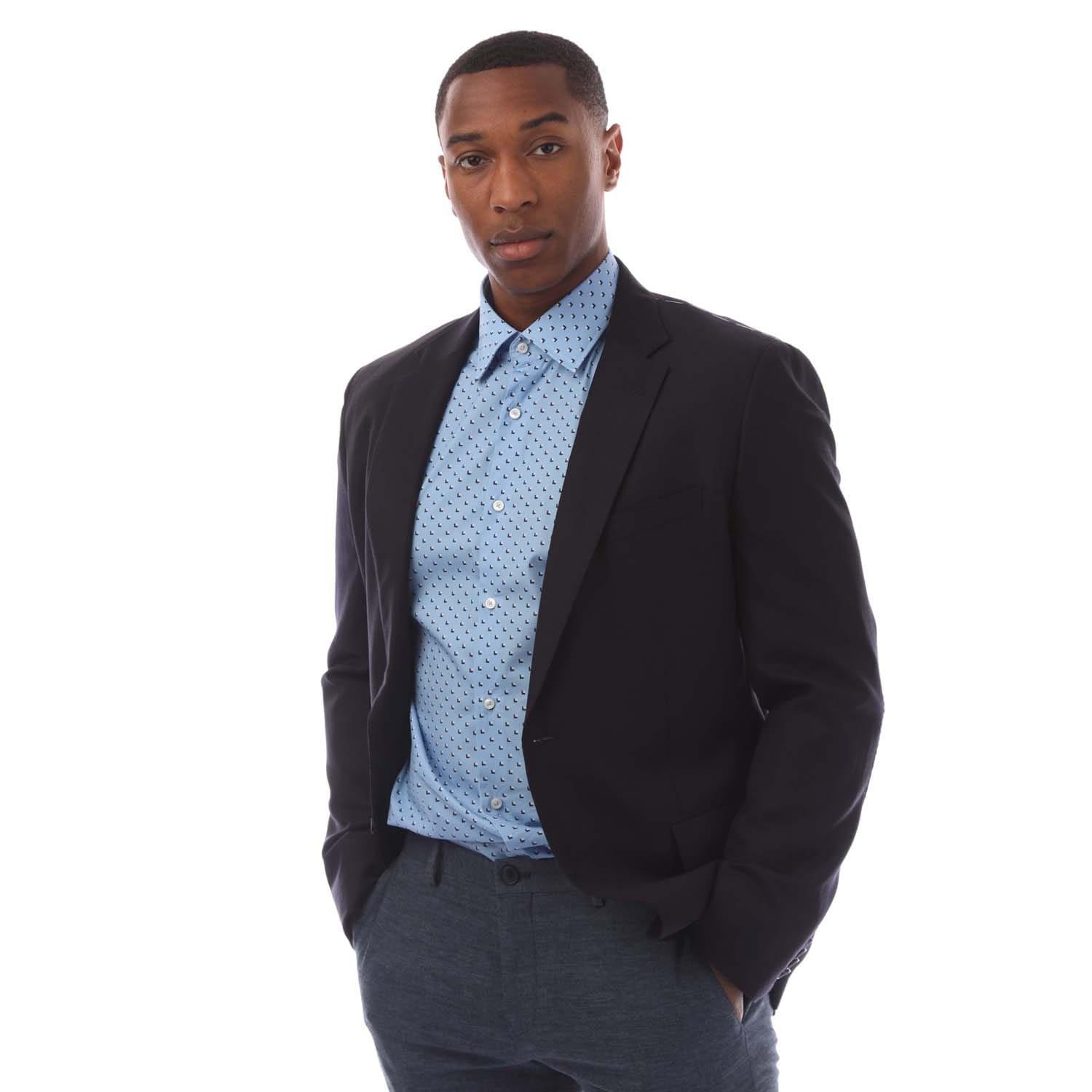 Dark Blue - Boss - T-Hesam2 Blazer Jacket - 1