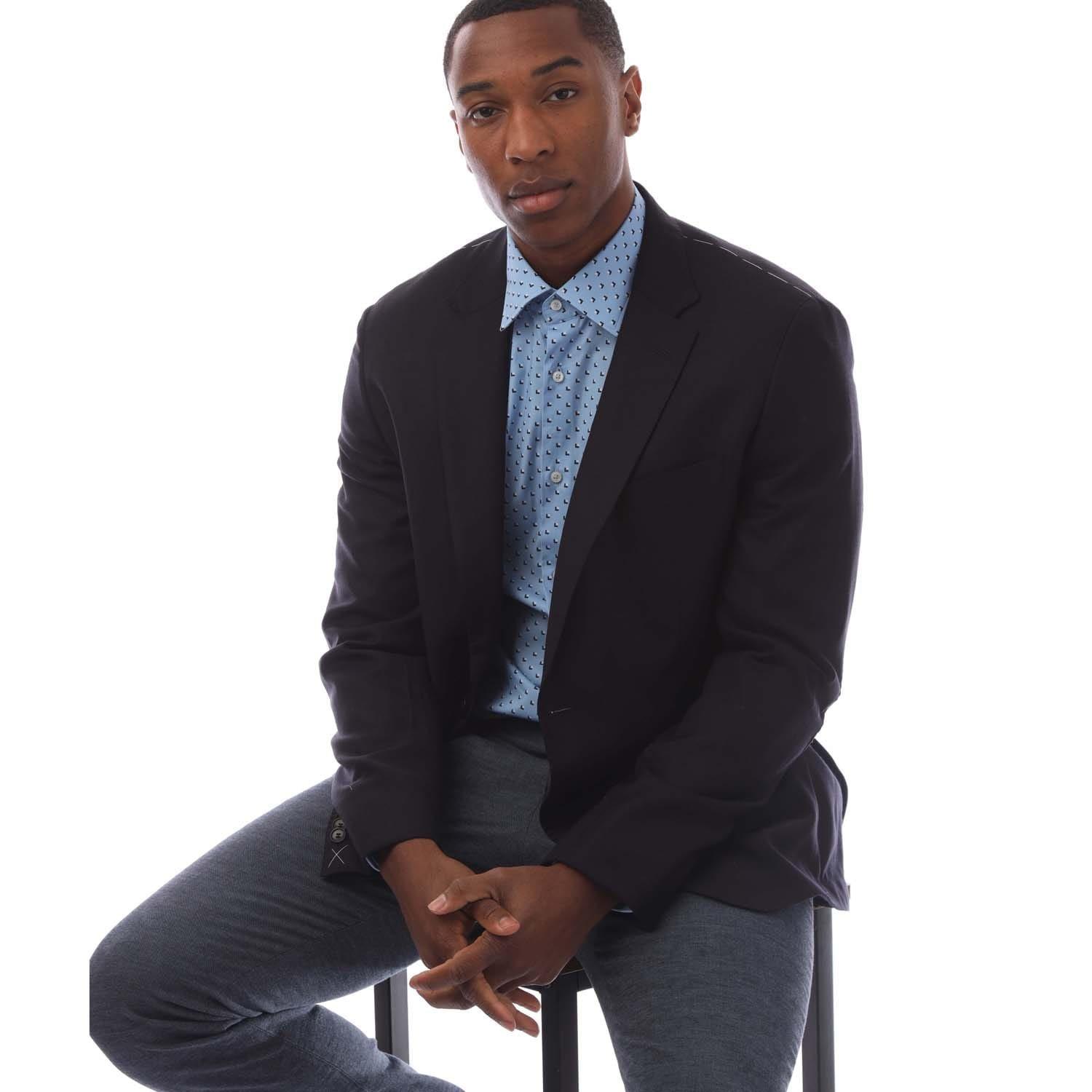 Dark Blue - Boss - T-Hesam2 Blazer Jacket - 4