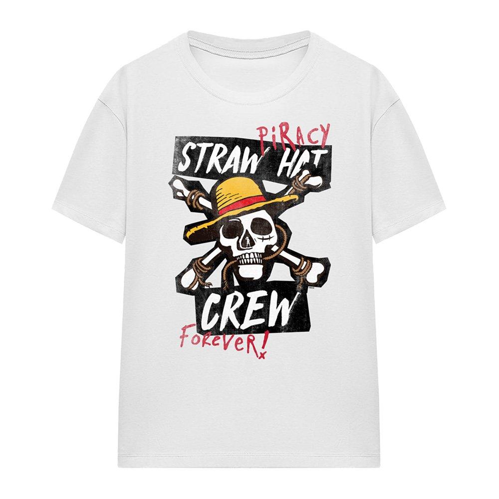 White - One Piece - One Piece Straw Hat Crew T-Shirt White - 4