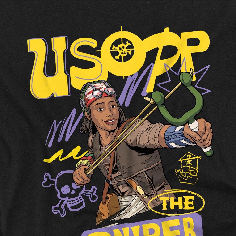 Black - One Piece - One Piece Usopp The Sniper Kids T-Shirt Black - 2