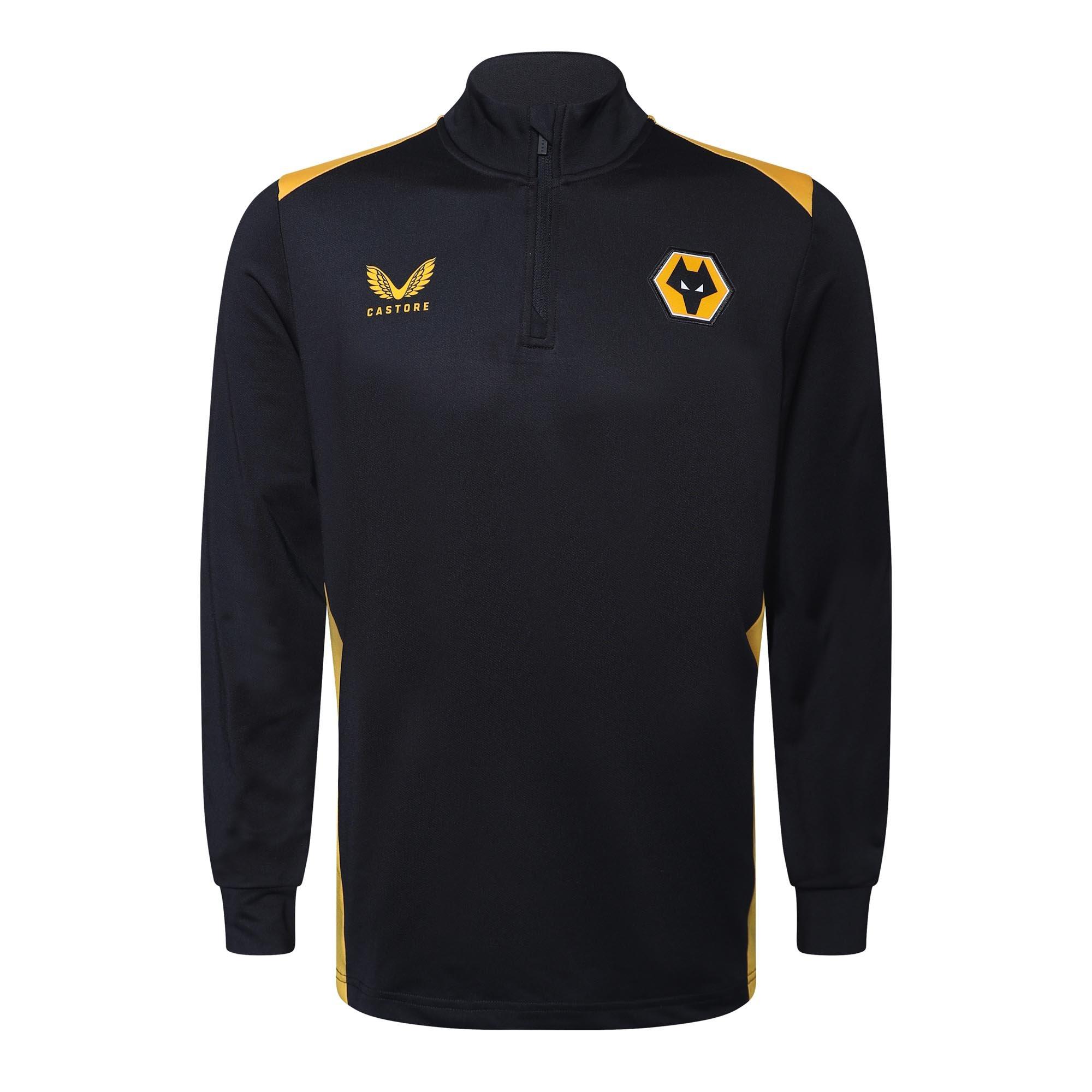 Caviar/Old Gold - Castore - Men's 1/4 Zip Fleece - 1