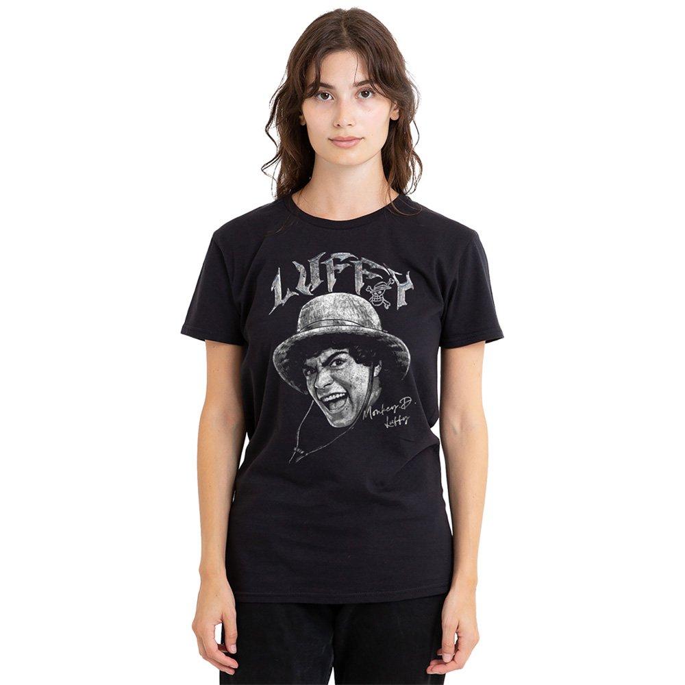 Black - One Piece - One Piece Luffy Heavy Metal T-Shirt Black - 1
