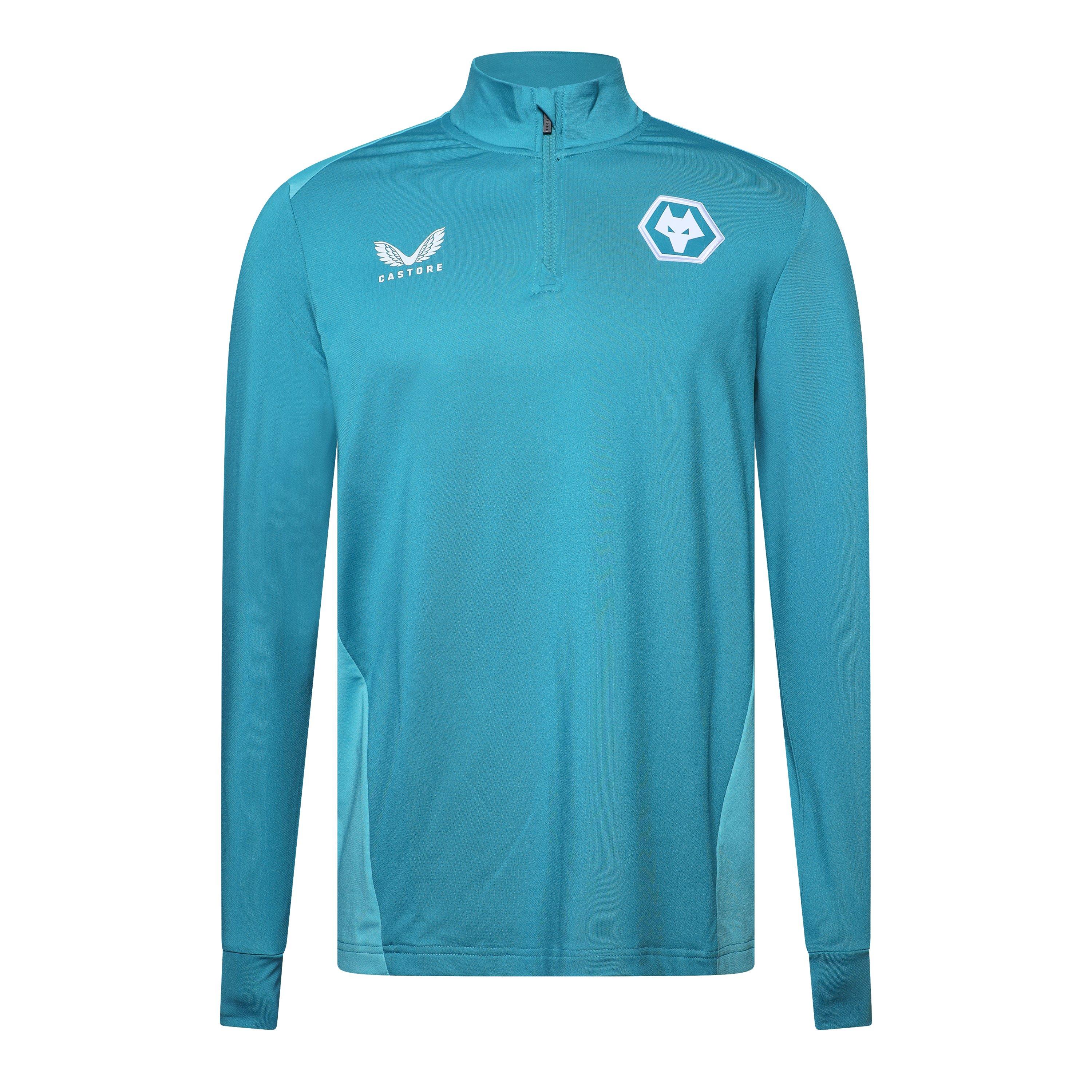 Castore Men's 1/4 Zip Fleece - Pagodabl/Sajt - L