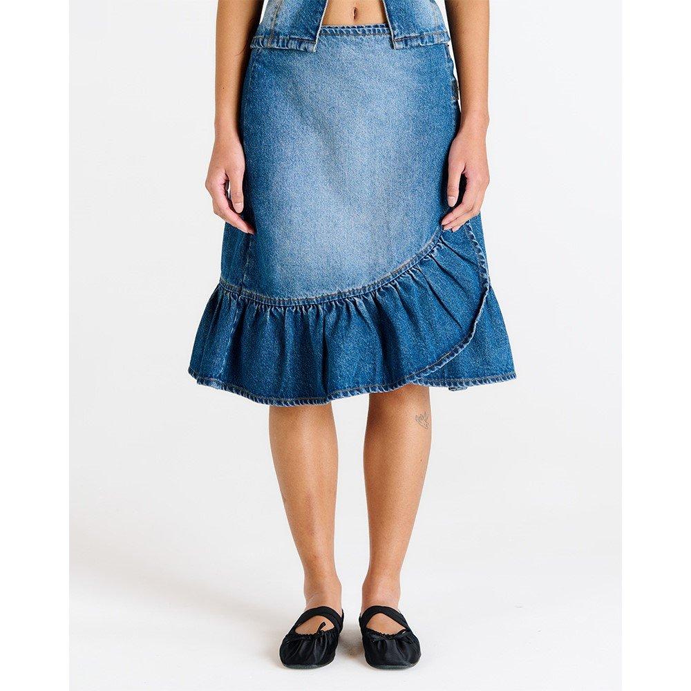 Dirty Wash - The Ragged Priest - Women's Gail Buckle Denim Skirt - 1