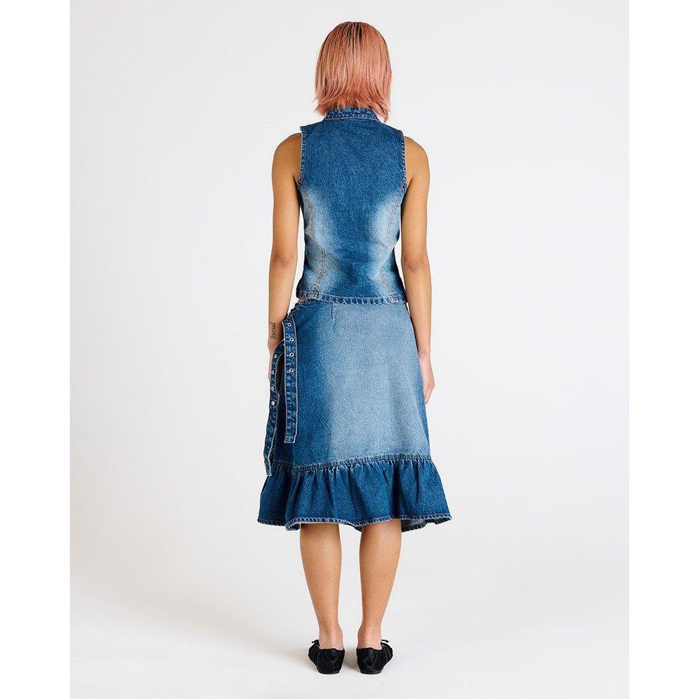 The Ragged Priest Women's Gail Buckle Denim Skirt | Sports Direct