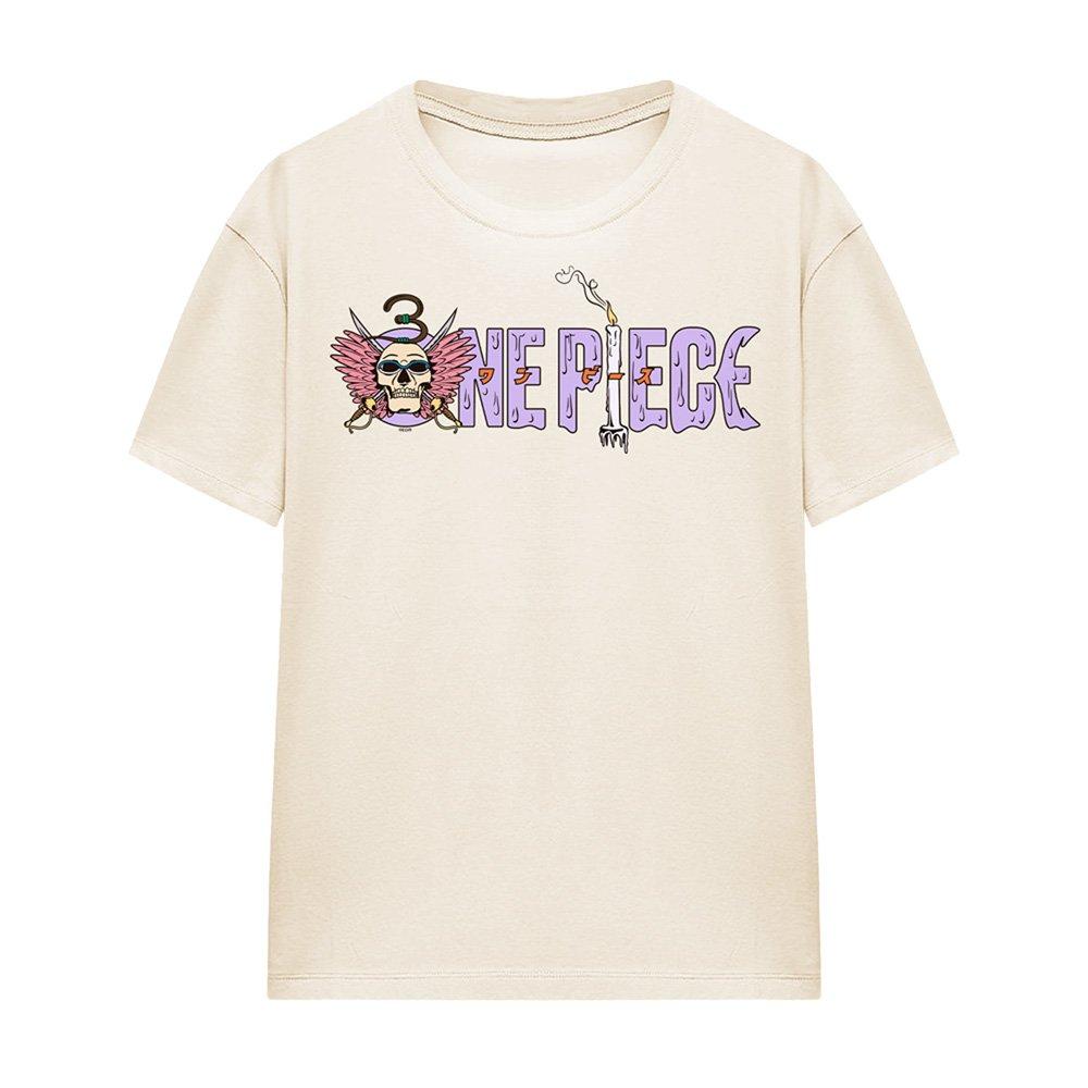 Beige - One Piece - One Piece Neon Mr.3 Logo Womens T-Shirt Natural - 4